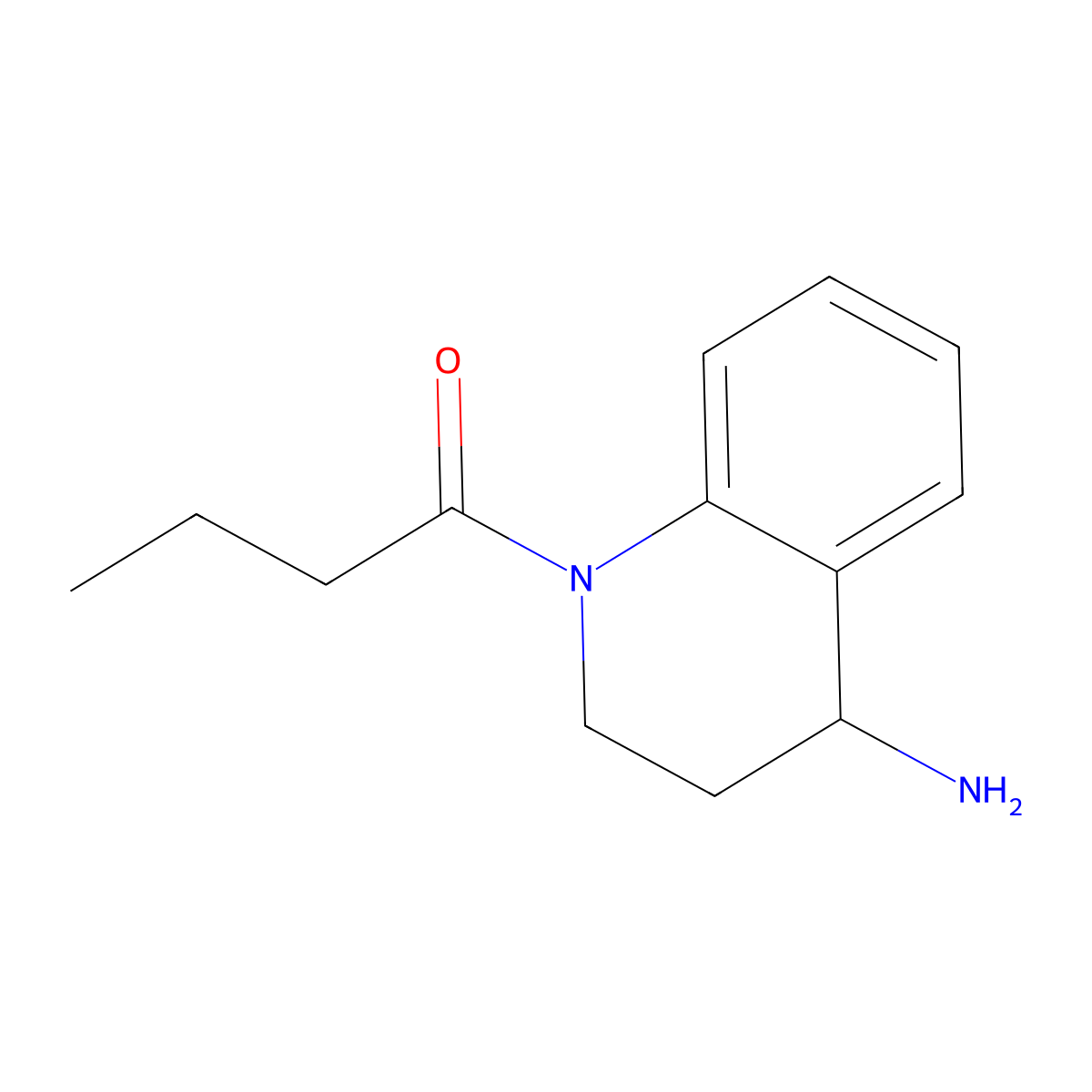 1-(4-amino-3,4-dihydroquinolin-1(2H)-yl)butan-1-one molecular structure, CAS 1338967-48-8