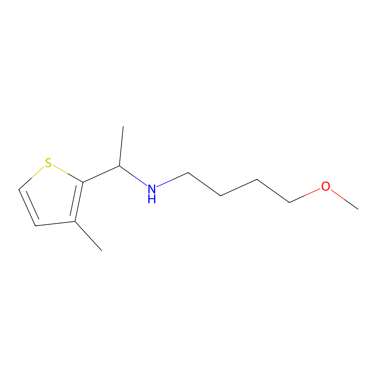 (4-Methoxybutyl)[1-(3-methylthiophen-2-yl)ethyl]amine molecular structure, CAS 1338969-13-3