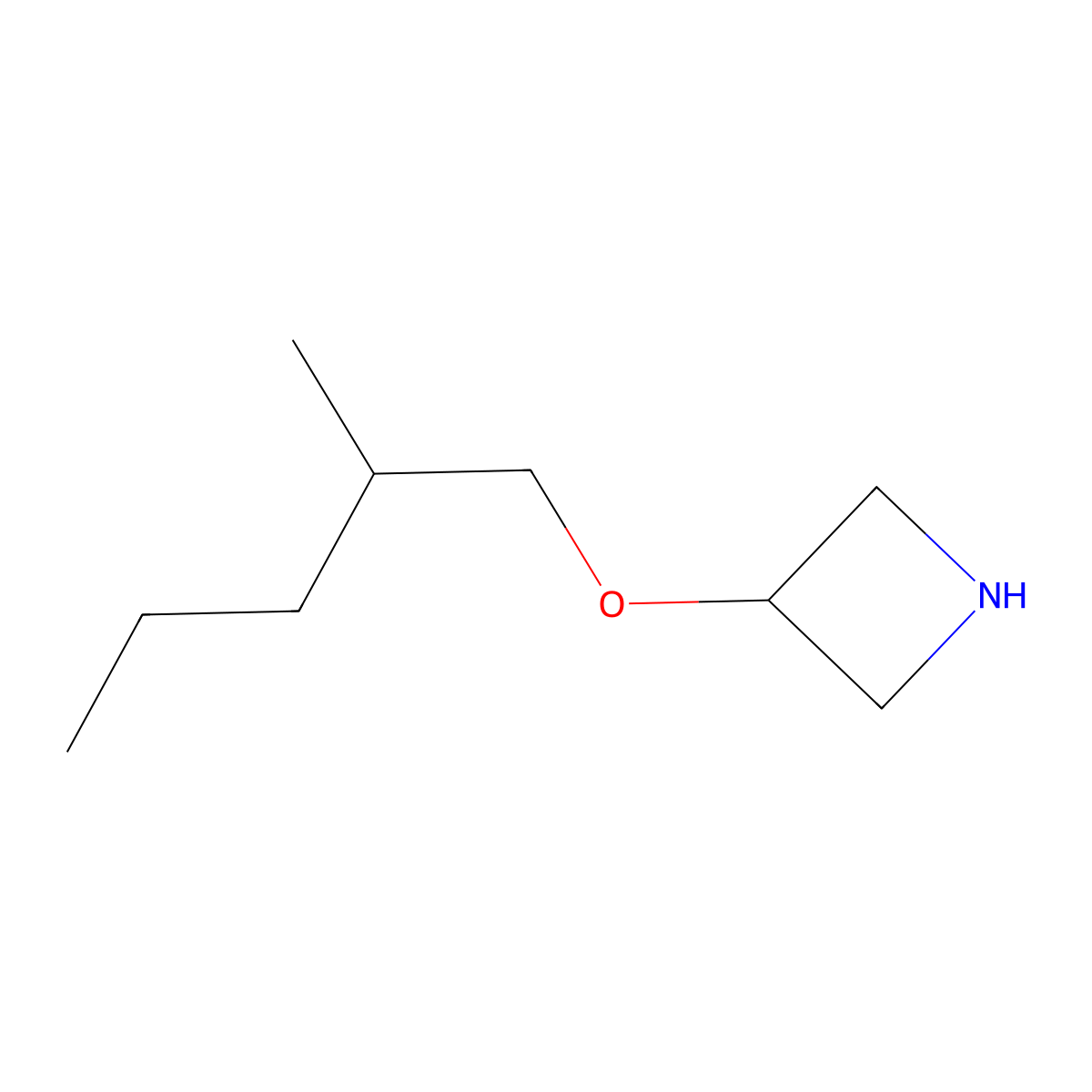 3-((2-Methylpentyl)oxy)azetidine molecular structure, CAS 1338971-01-9