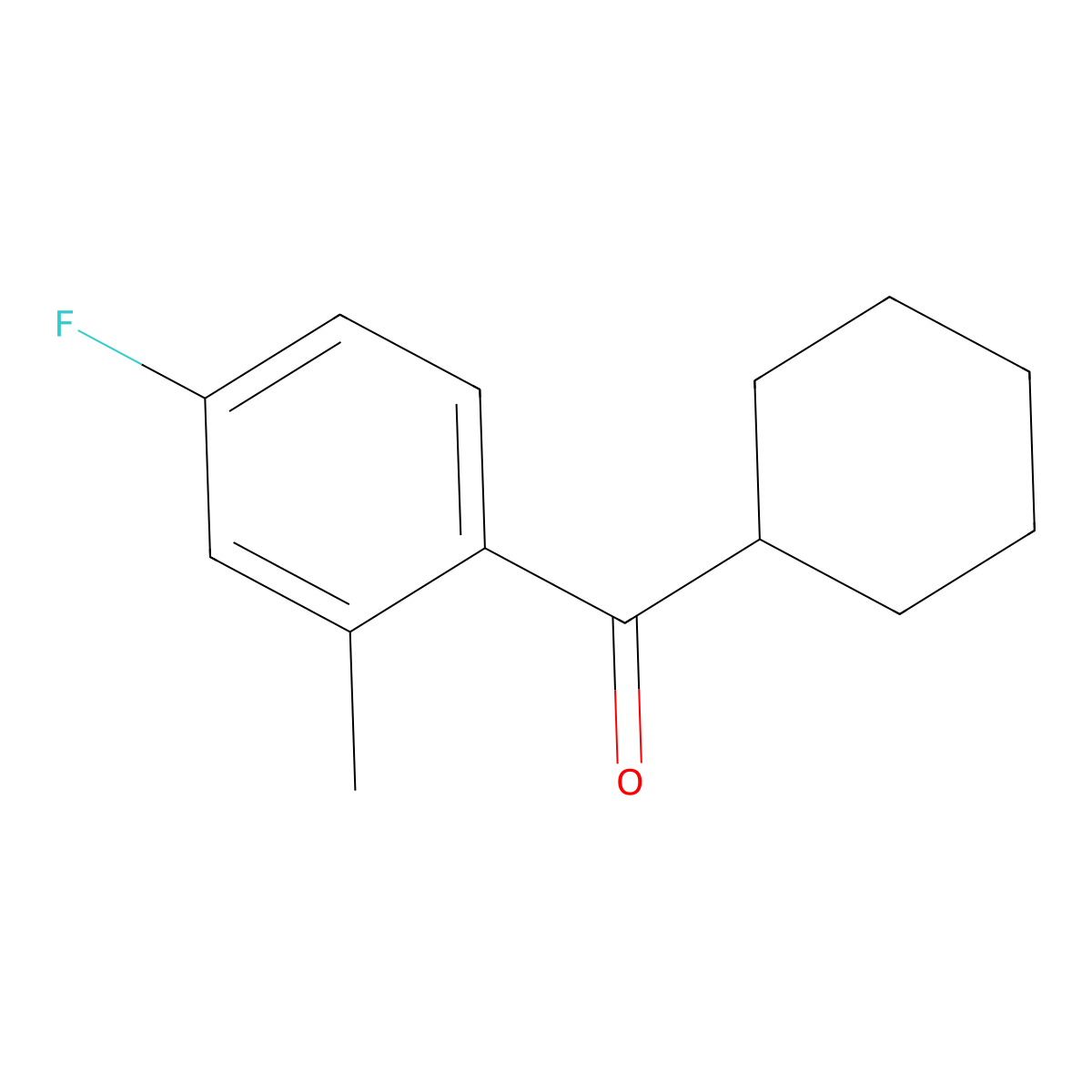 Cyclohexyl(4-fluoro-2-methylphenyl)methanone molecular structure, CAS 1338973-01-5