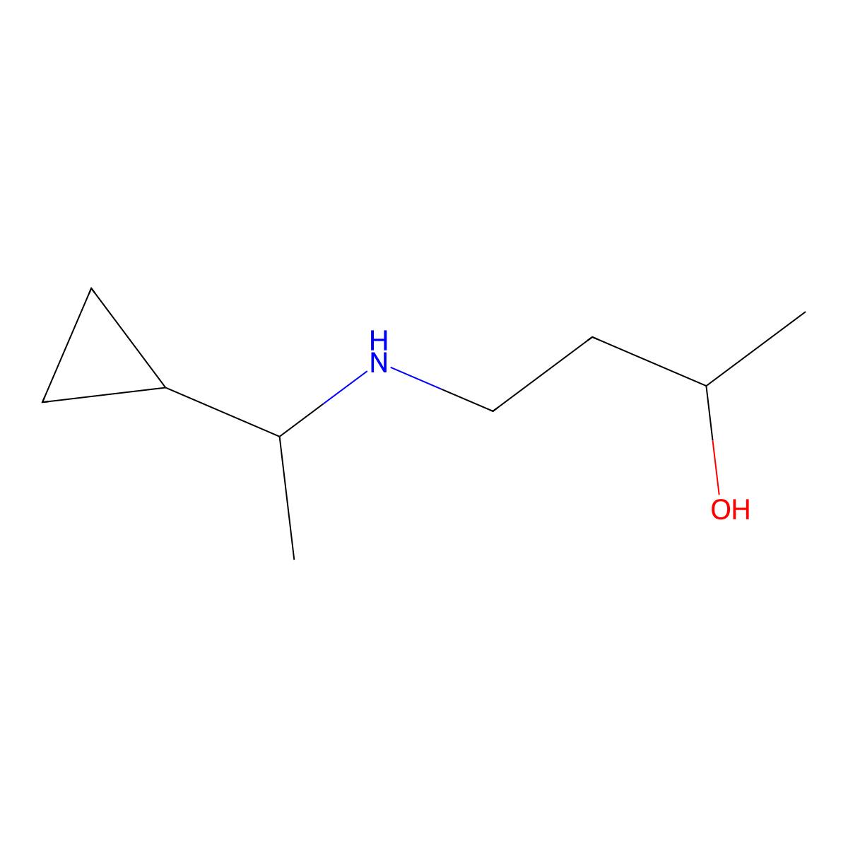 4-[(1-Cyclopropylethyl)amino]butan-2-ol molecular structure, CAS 1338977-78-8