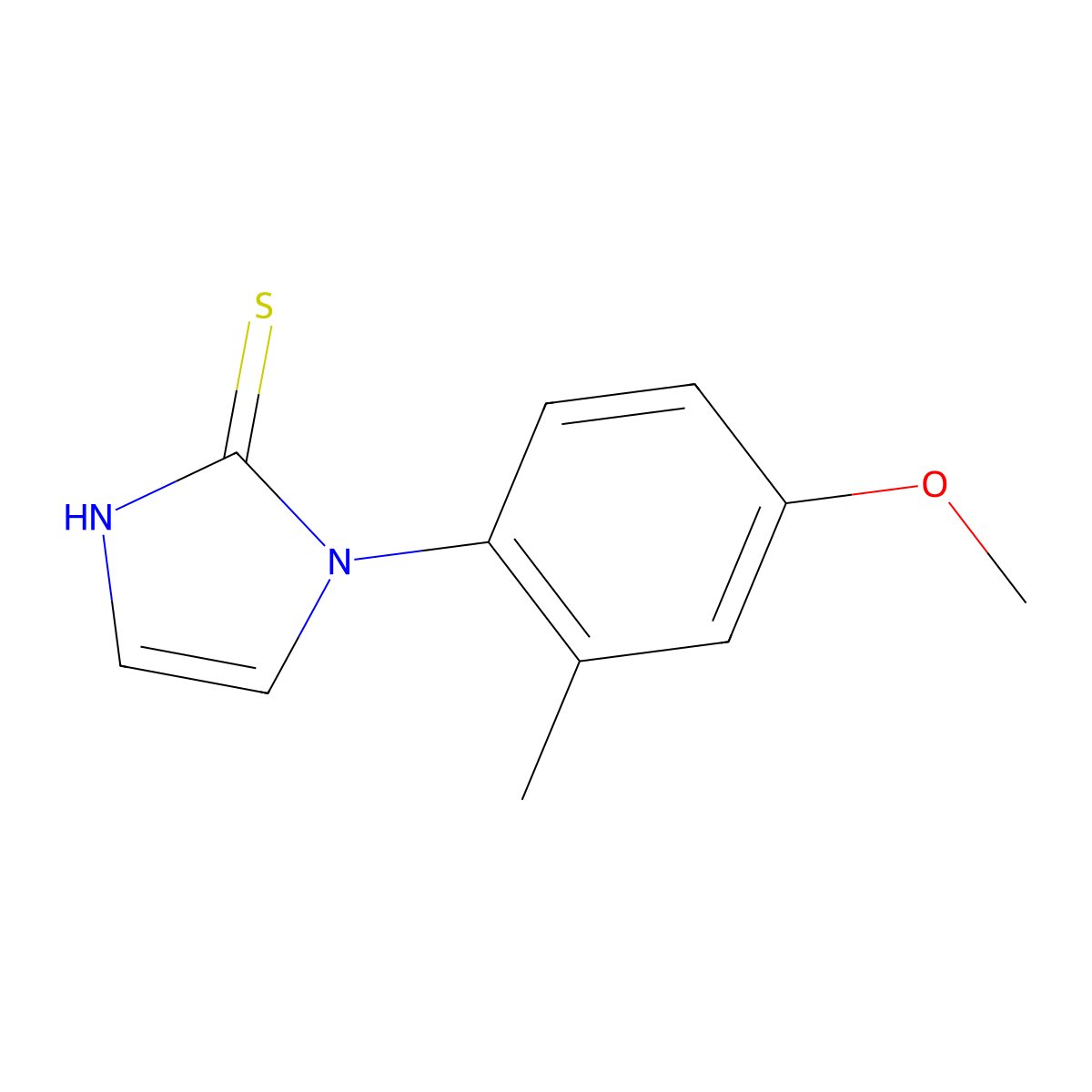 1-(4-methoxy-2-methylphenyl)-1H-imidazole-2-thiol molecular structure, CAS 1338979-34-2
