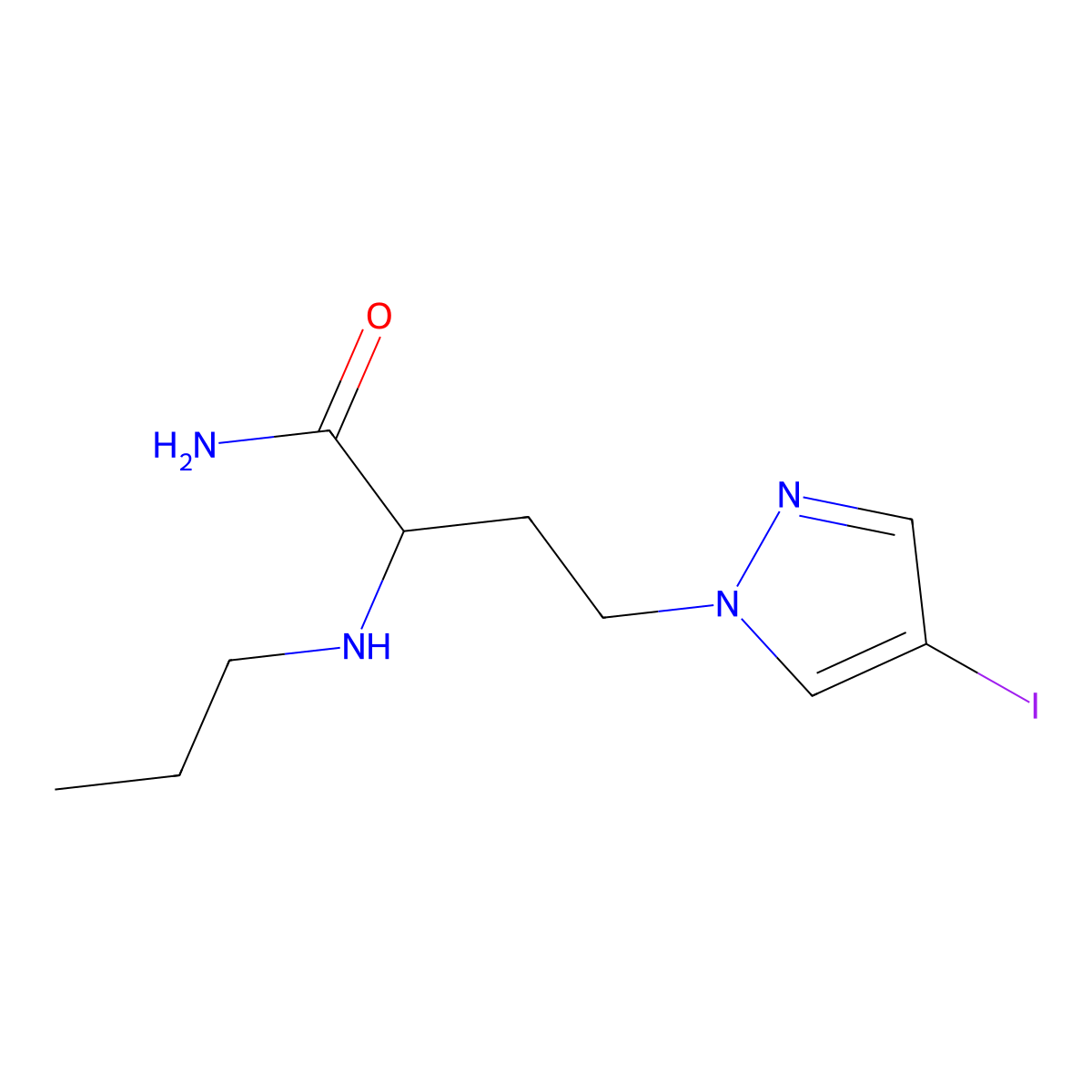 4-(4-Iodo-1h-pyrazol-1-yl)-2-(propylamino)butanamide molecular structure, CAS 1338979-64-8
