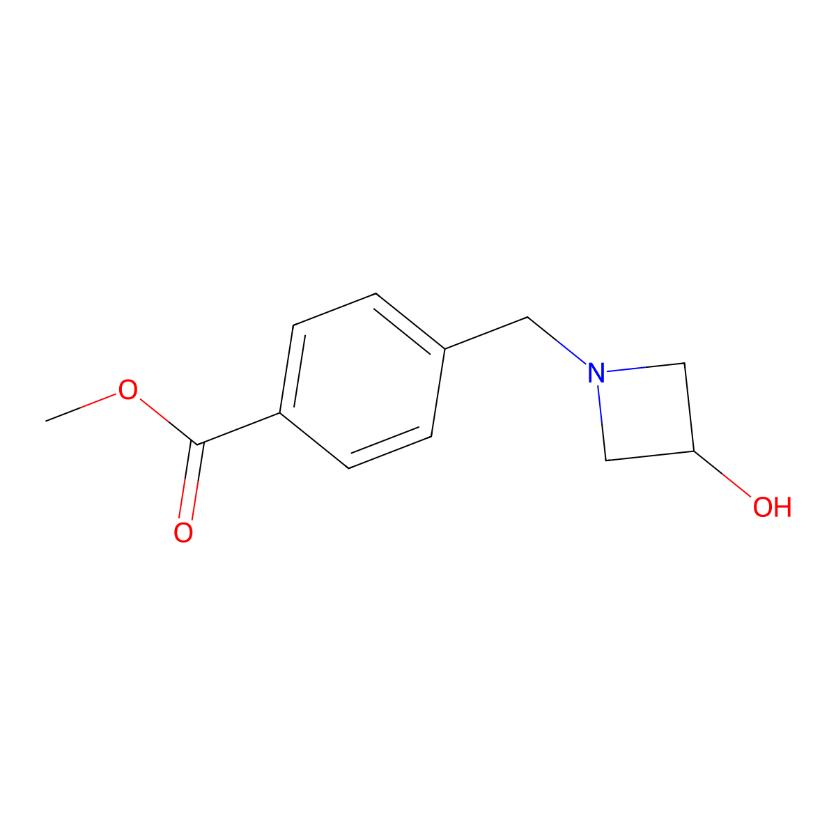 Methyl 4-((3-hydroxyazetidin-1-yl)methyl)benzoate molecular structure, CAS 1338979-91-1