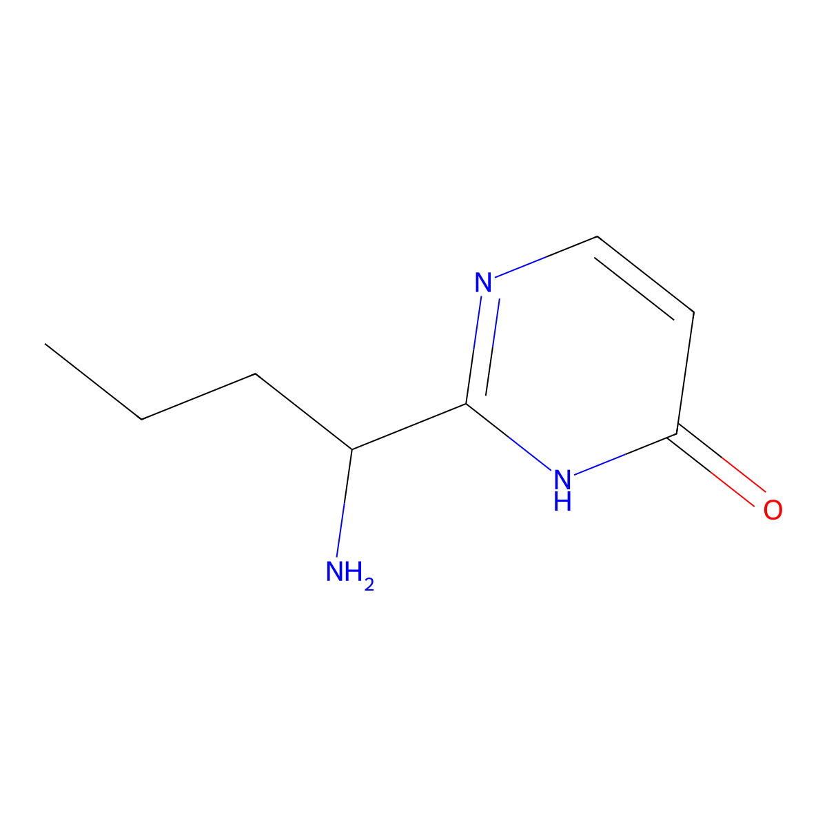 2-(1-Aminobutyl)pyrimidin-4-ol molecular structure, CAS 1338980-96-3