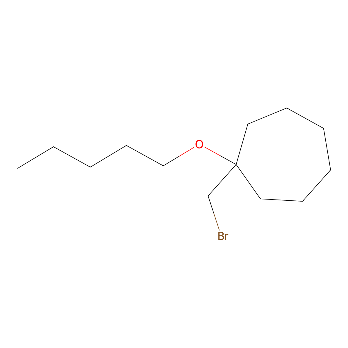 1-(Bromomethyl)-1-(pentyloxy)cycloheptane molecular structure, CAS 1338981-02-4