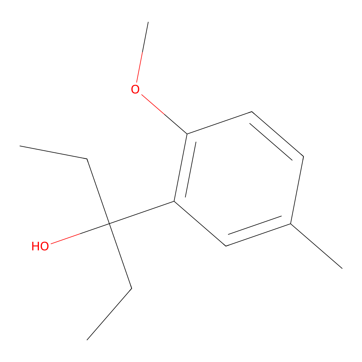 3-(2-Methoxy-5-methylphenyl)-3-pentanol molecular structure, CAS 1338982-31-2