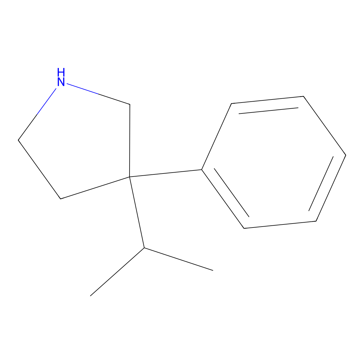 3-Phenyl-3-(propan-2-yl)pyrrolidine molecular structure, CAS 1338984-61-4