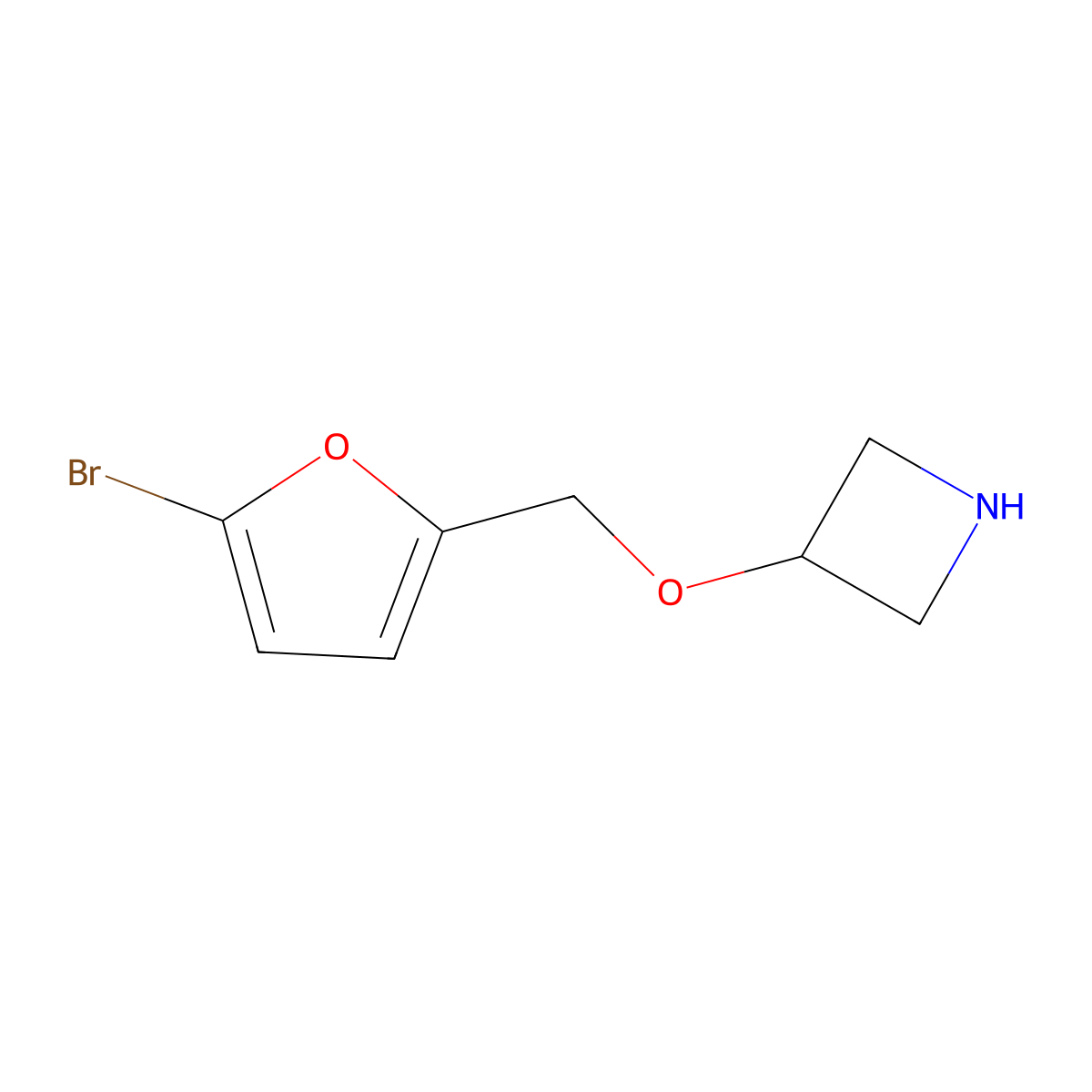 3-[(5-Bromofuran-2-yl)methoxy]azetidine molecular structure, CAS 1338984-62-5