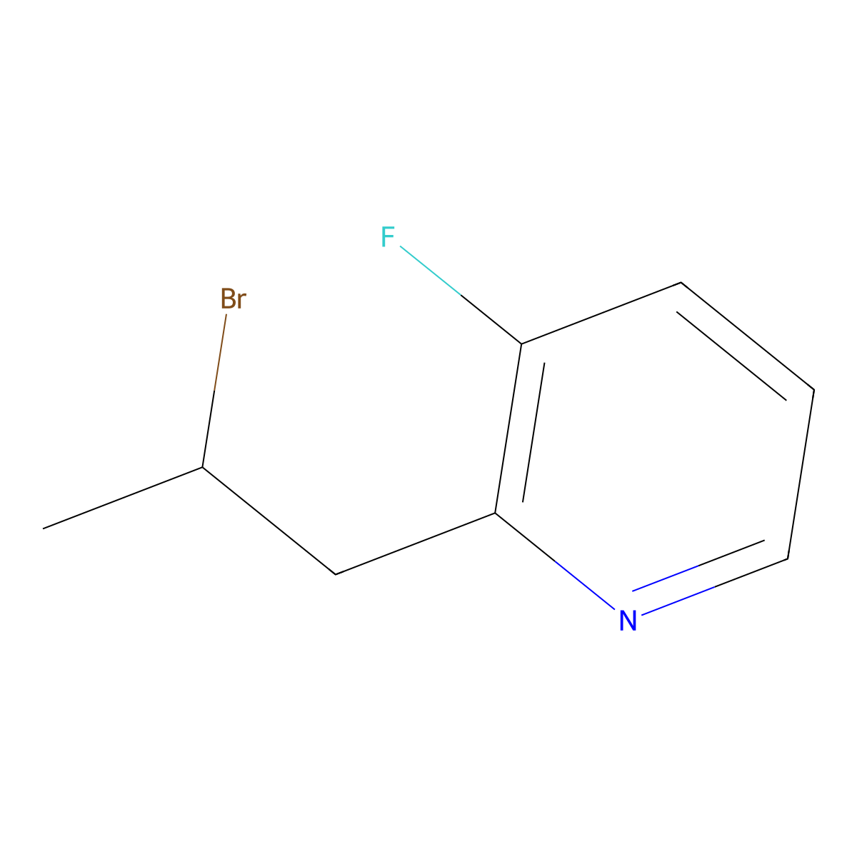 2-(2-Bromopropyl)-3-fluoropyridine molecular structure, CAS 1338984-77-2