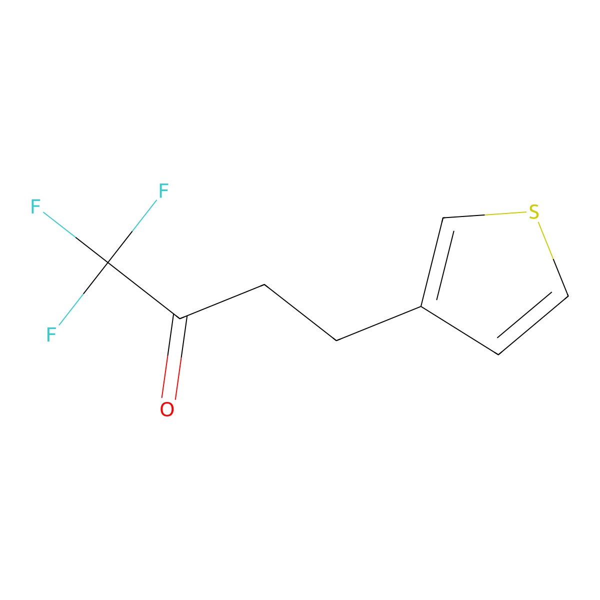1,1,1-Trifluoro-4-(thiophen-3-yl)butan-2-one molecular structure, CAS 1338985-18-4