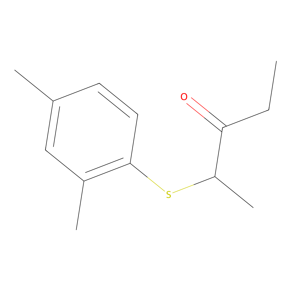 2-((2,4-Dimethylphenyl)thio)pentan-3-one molecular structure, CAS 1338988-32-1