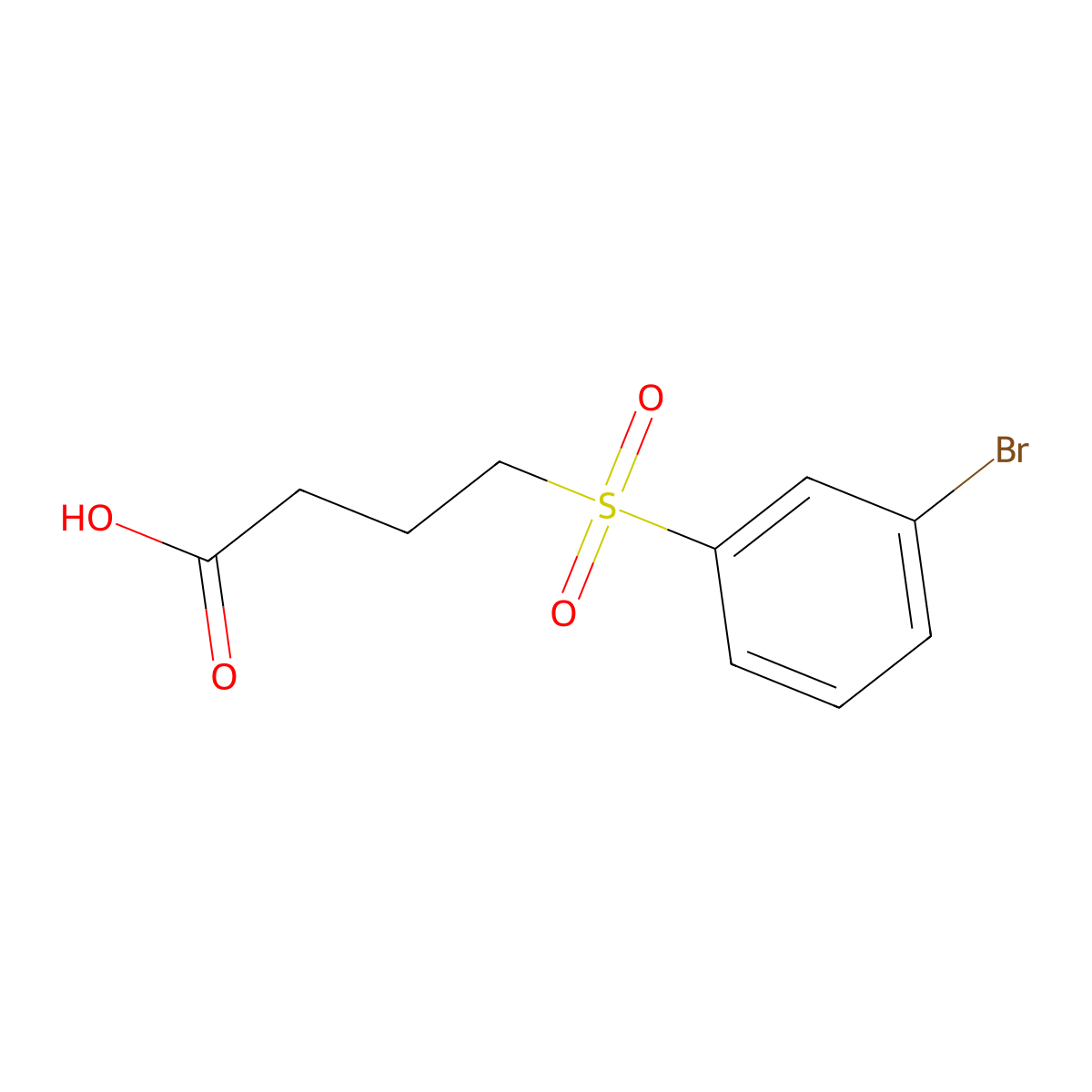 4-(3-Bromobenzenesulfonyl)butanoic acid molecular structure, CAS 1338988-44-5