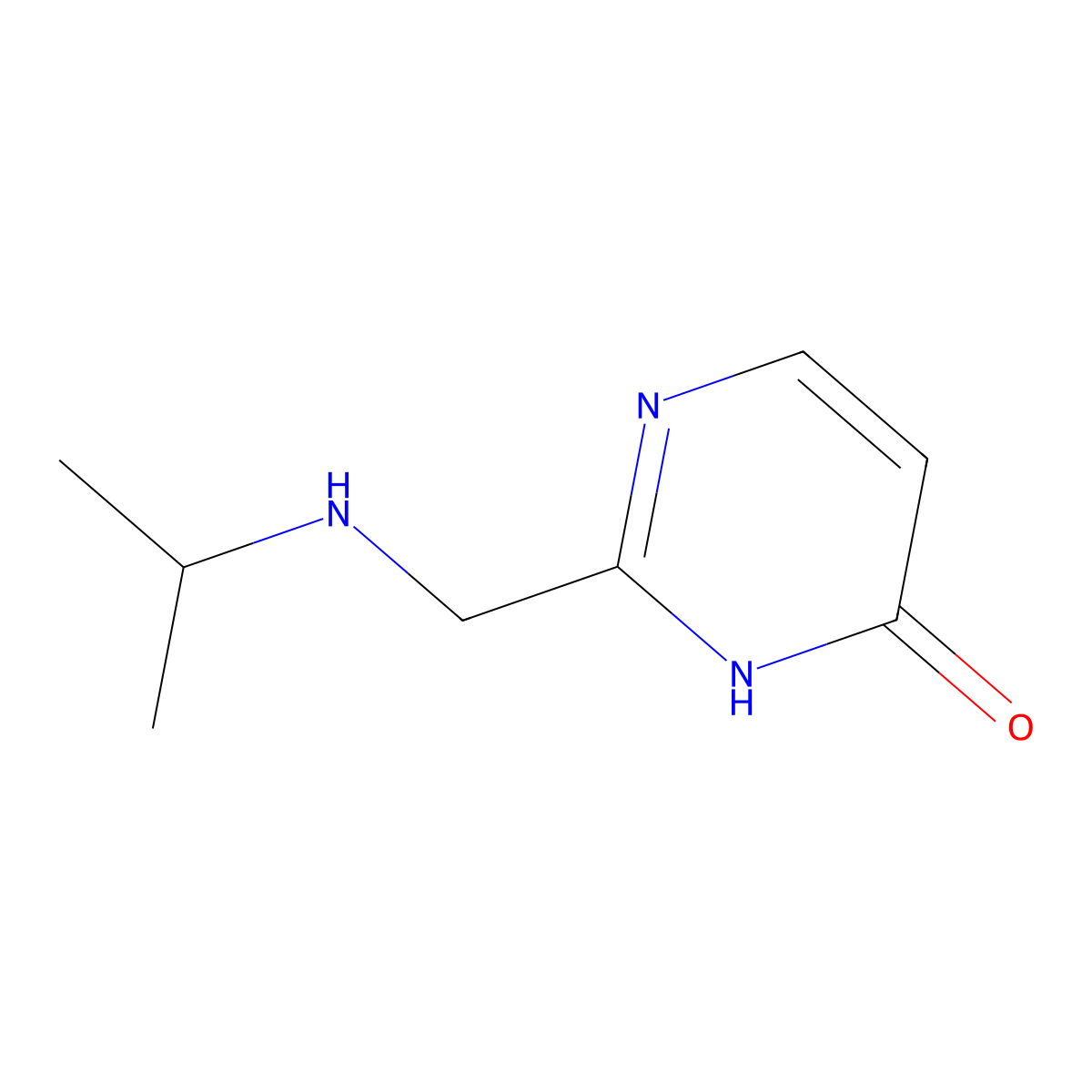2-{[(Propan-2-yl)amino]methyl}pyrimidin-4-ol molecular structure, CAS 1338991-80-2