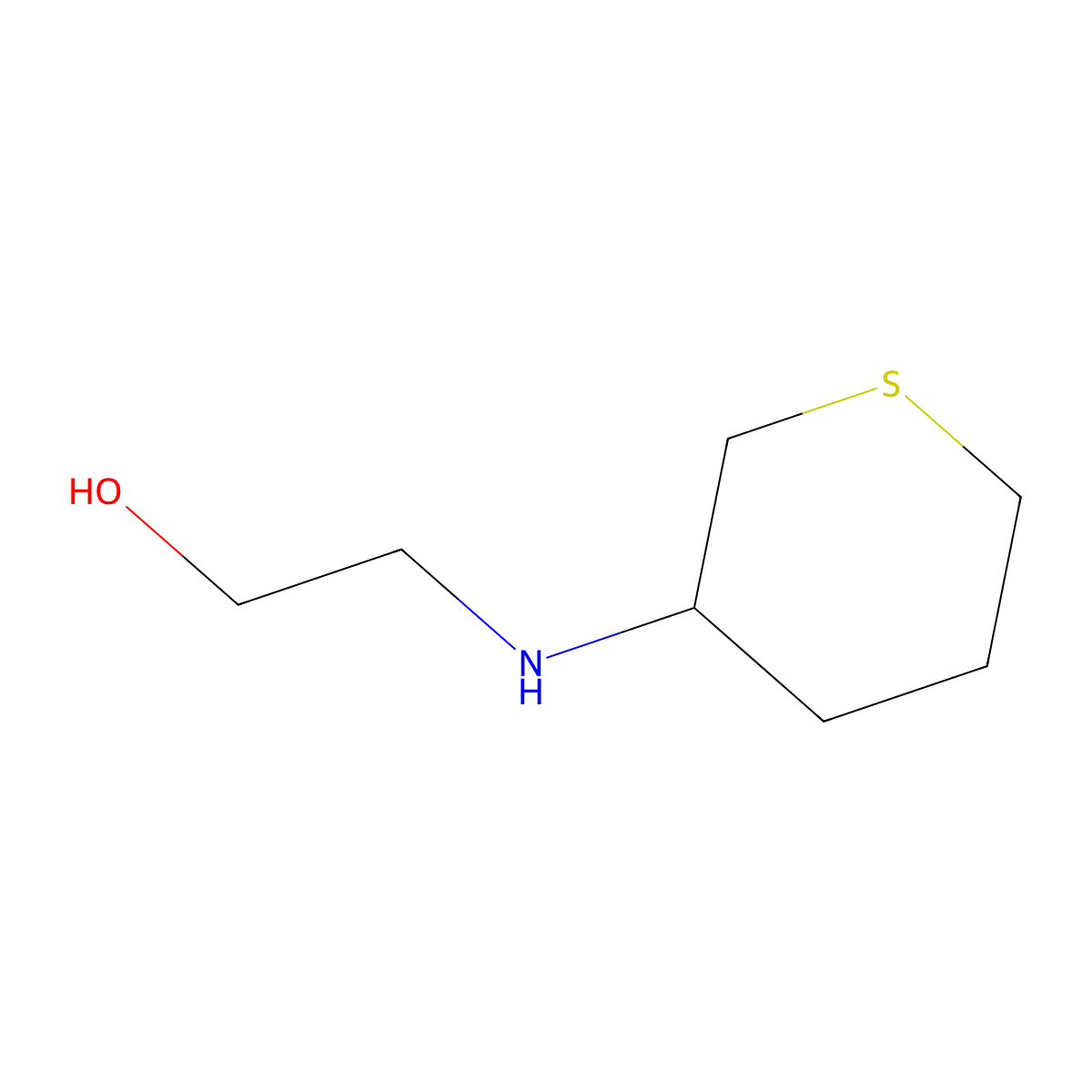 2-[(Thian-3-yl)amino]ethan-1-ol molecular structure, CAS 1338995-22-4