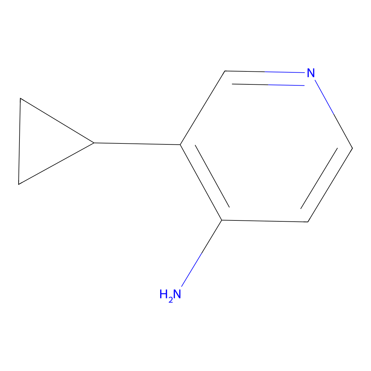 3-Cyclopropylpyridin-4-amine molecular structure, CAS 1338998-82-5