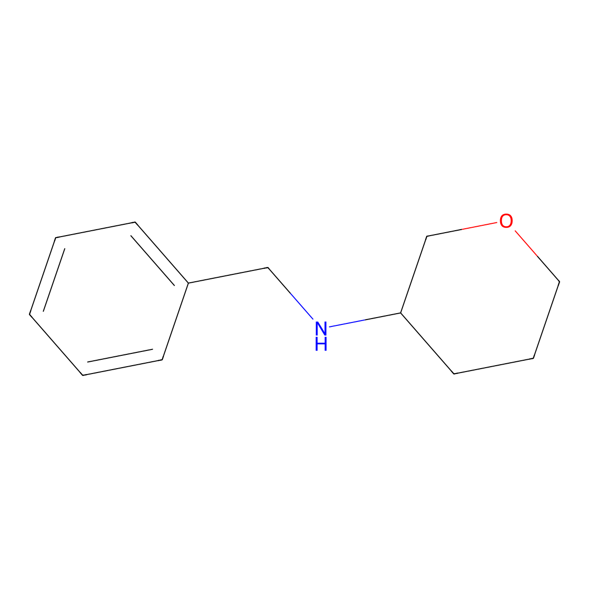N-Benzyltetrahydro-2H-pyran-3-amine molecular structure, CAS 1338999-01-1