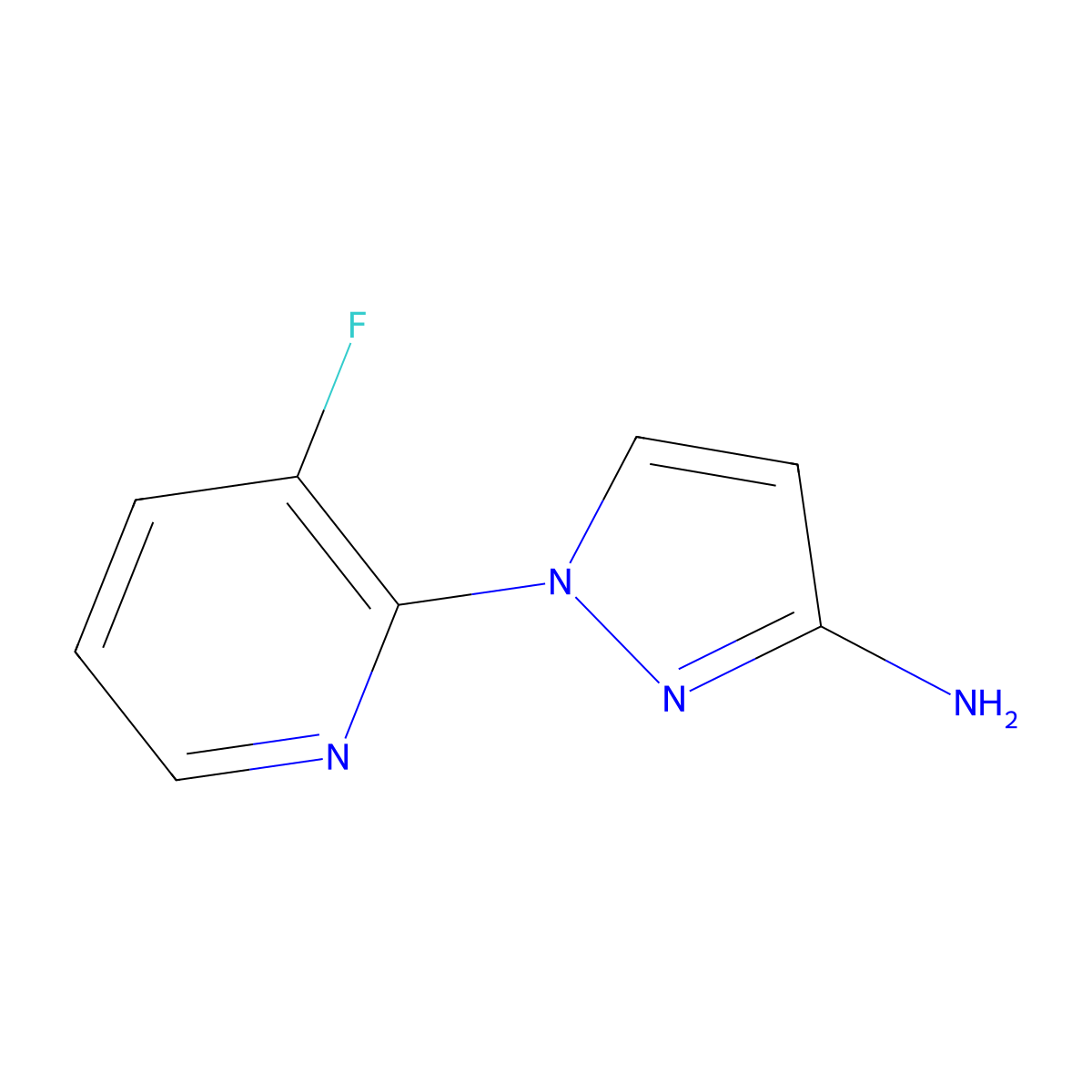 1-(3-fluoropyridin-2-yl)-1H-pyrazol-3-amine molecular structure, CAS 1339000-66-6