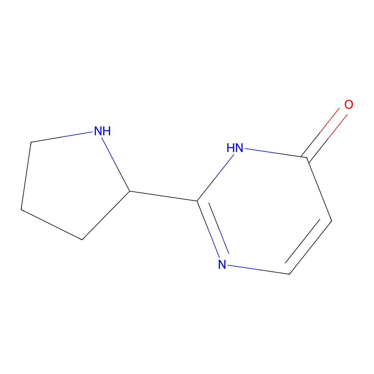 2-(Pyrrolidin-2-yl)pyrimidin-4-ol molecular structure, CAS 1339000-78-0