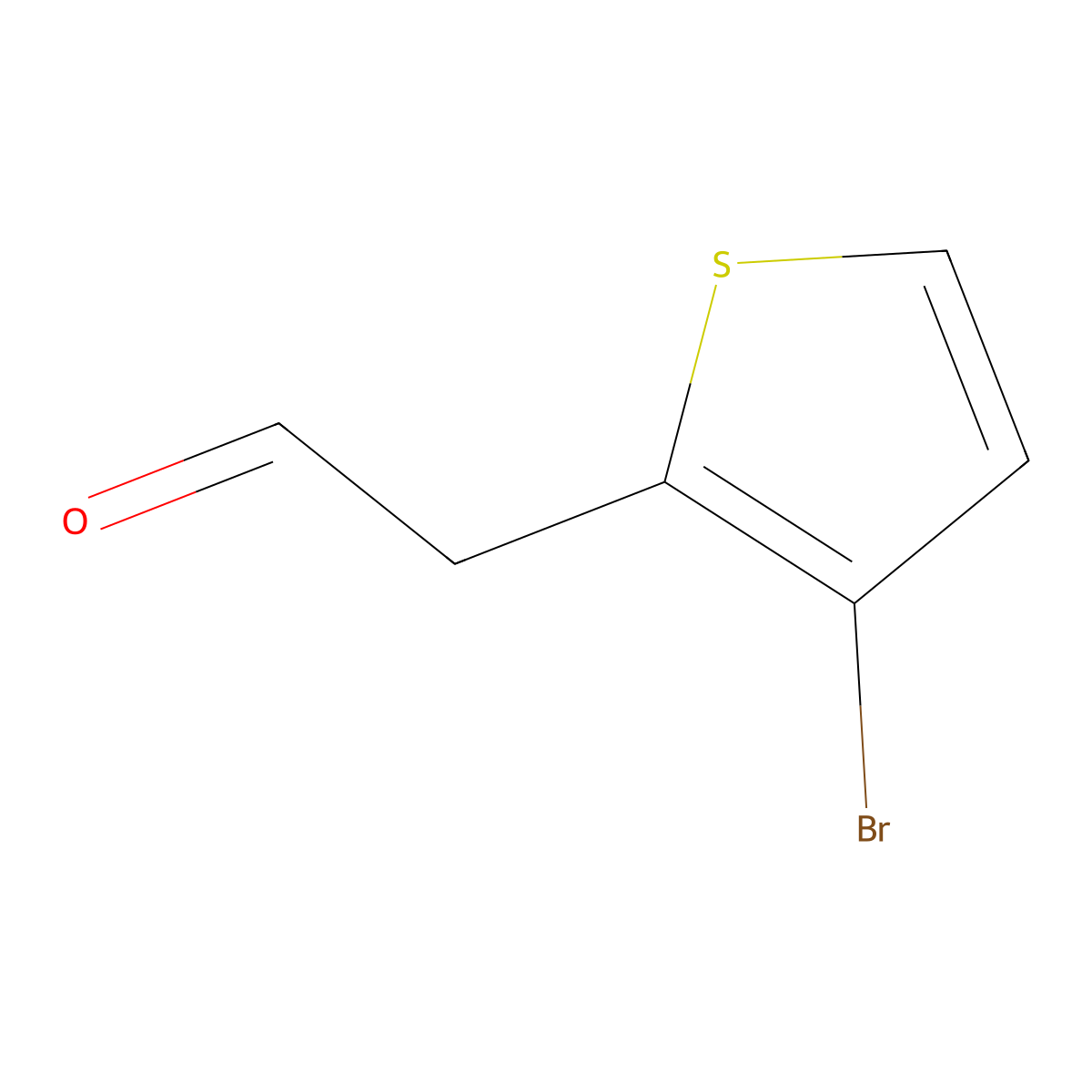 2-(3-Bromothiophen-2-yl)acetaldehyde molecular structure, CAS 1339000-84-8
