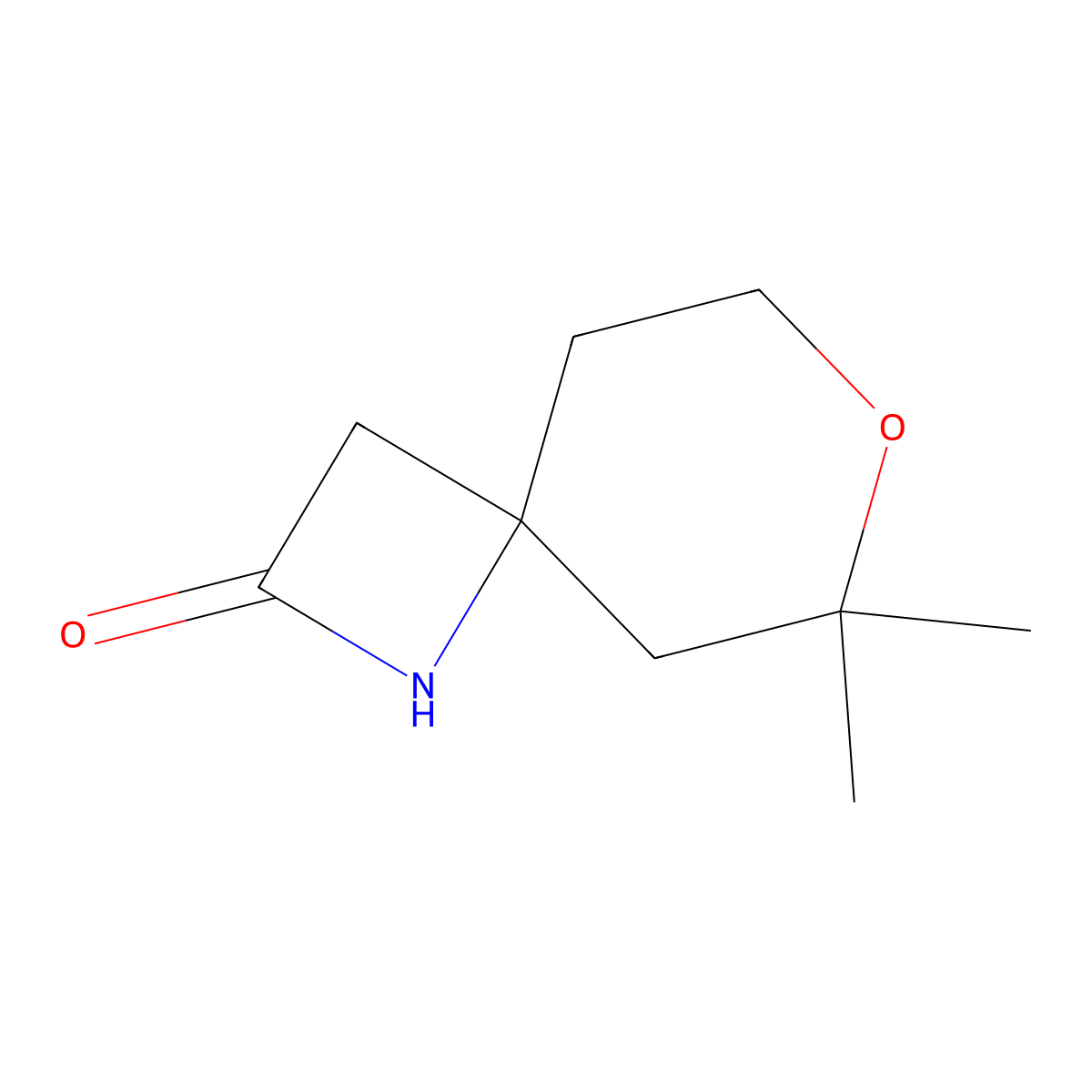 6,6-Dimethyl-7-oxa-1-azaspiro[3.5]nonan-2-one molecular structure, CAS 1339008-06-8