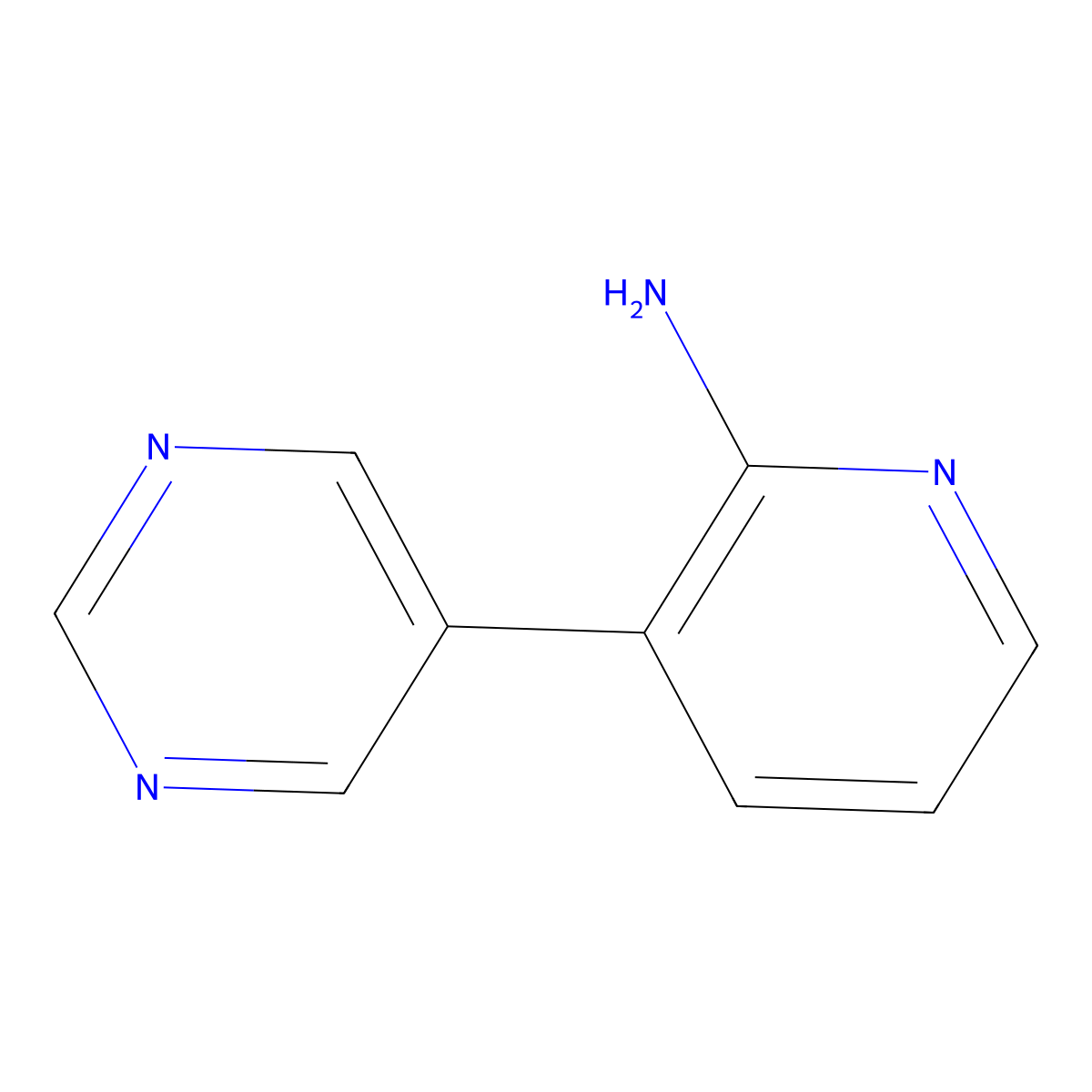 3-(Pyrimidin-5-YL)pyridin-2-amine molecular structure, CAS 1339008-94-4