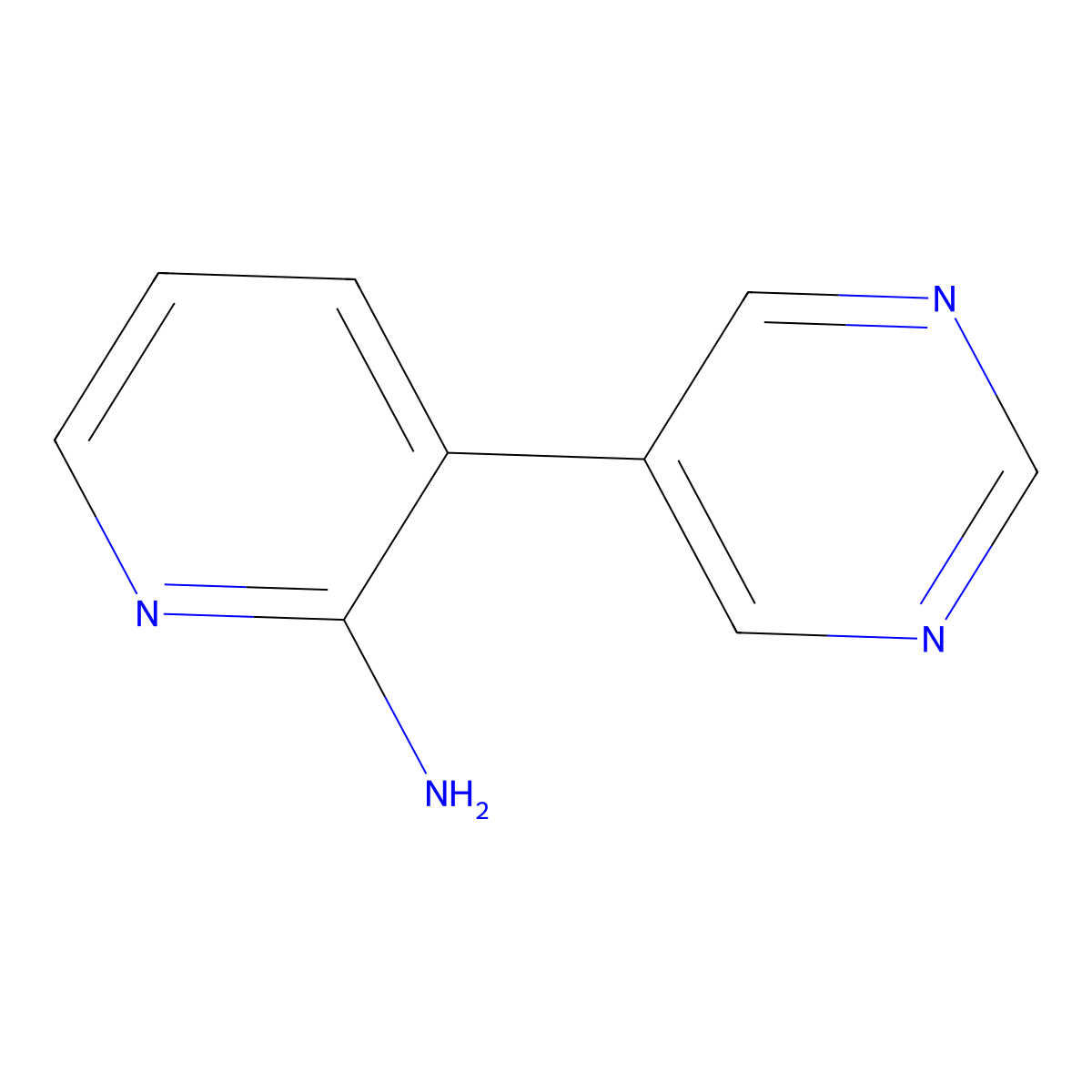 3-(Pyrimidin-5-YL)pyridin-2-amine molecular structure, CAS 1339008-94-4
