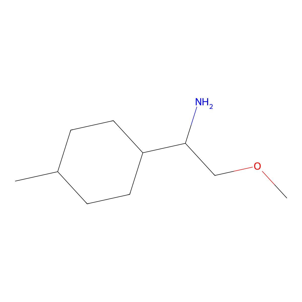 2-Methoxy-1-(4-methylcyclohexyl)ethan-1-amine molecular structure, CAS 1339009-94-7