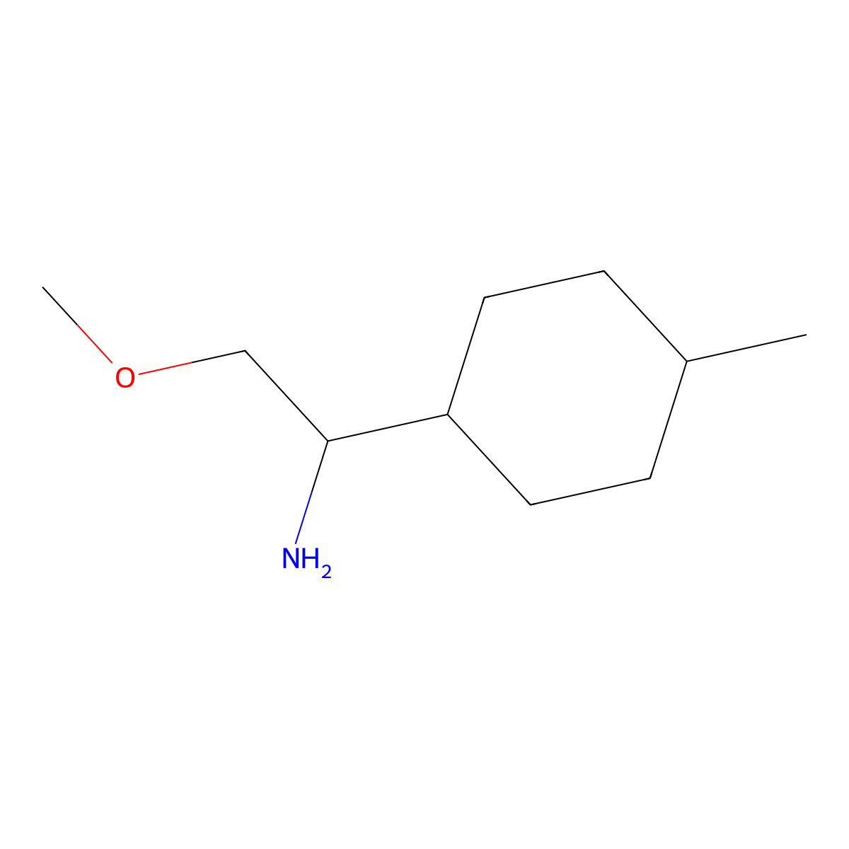 2-Methoxy-1-(4-methylcyclohexyl)ethan-1-amine molecular structure, CAS 1339009-94-7