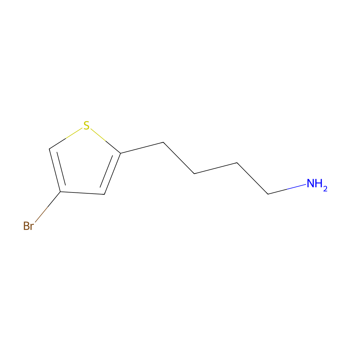 4-(4-Bromothiophen-2-yl)butan-1-amine molecular structure, CAS 1339010-69-3
