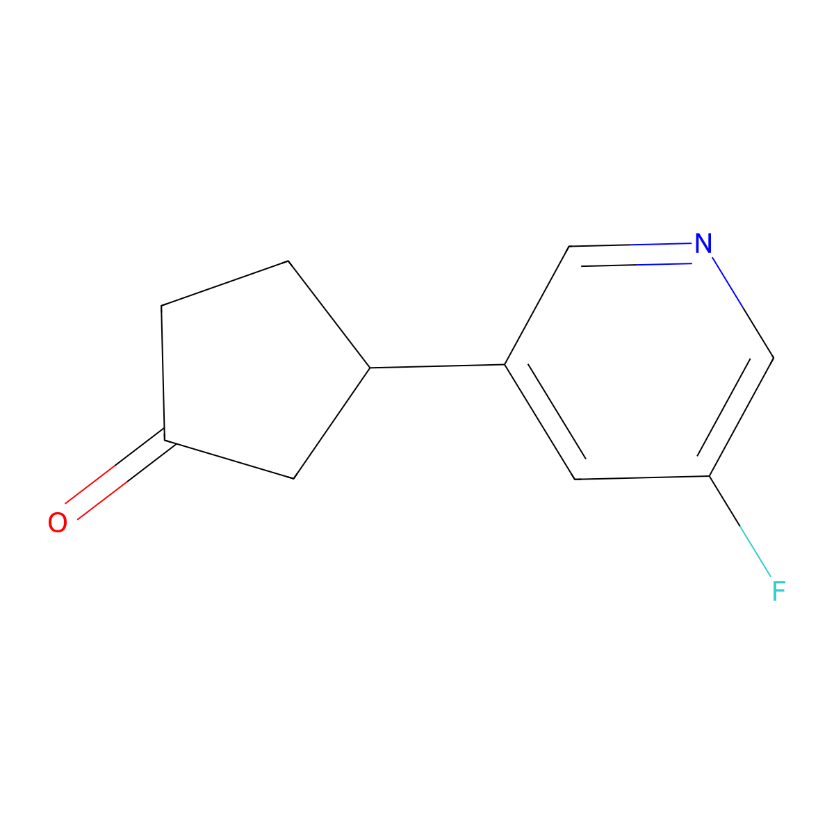 3-(5-Fluoropyridin-3-yl)cyclopentan-1-one molecular structure, CAS 1339014-26-4