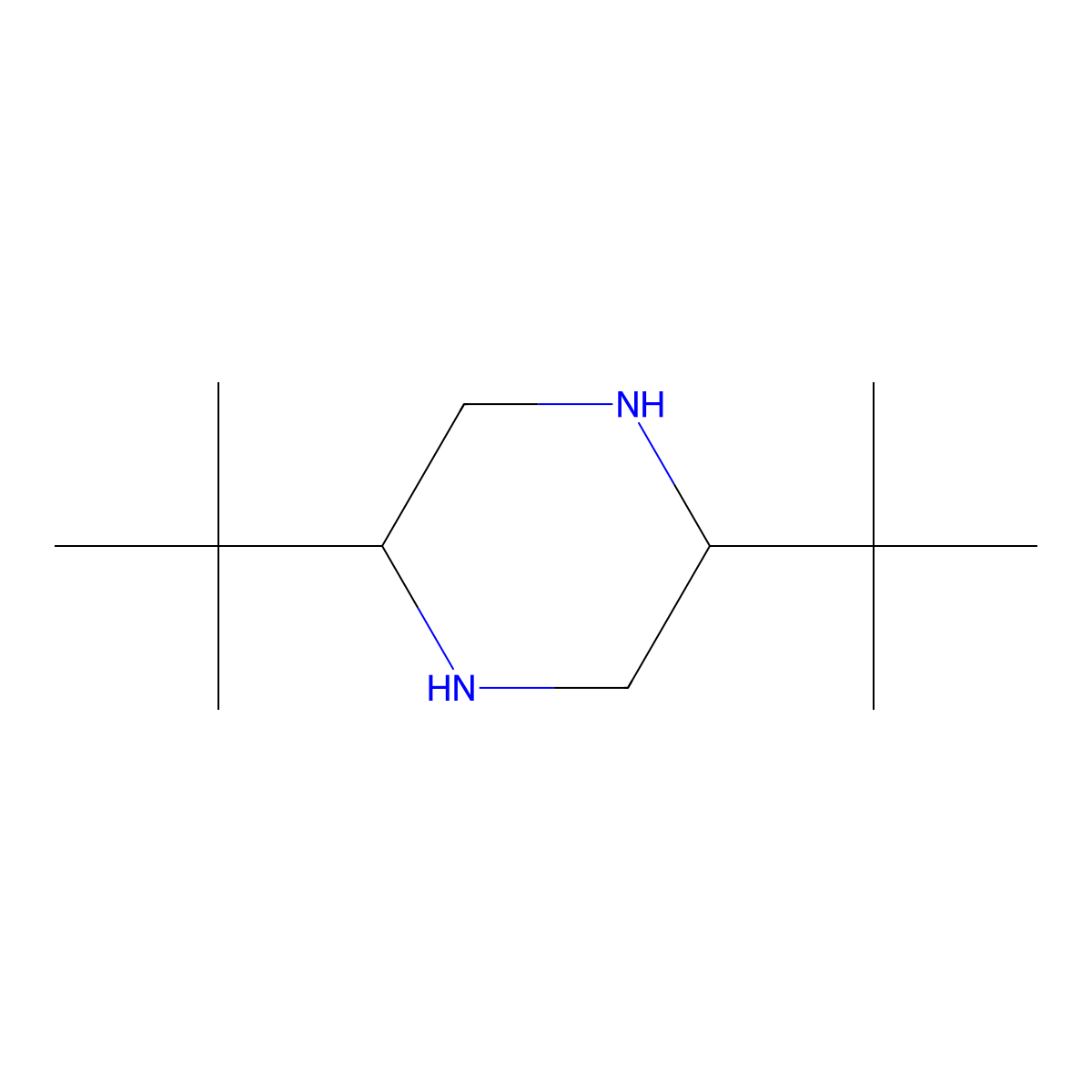 2,5-Ditert-butylpiperazine molecular structure, CAS 1339015-76-7