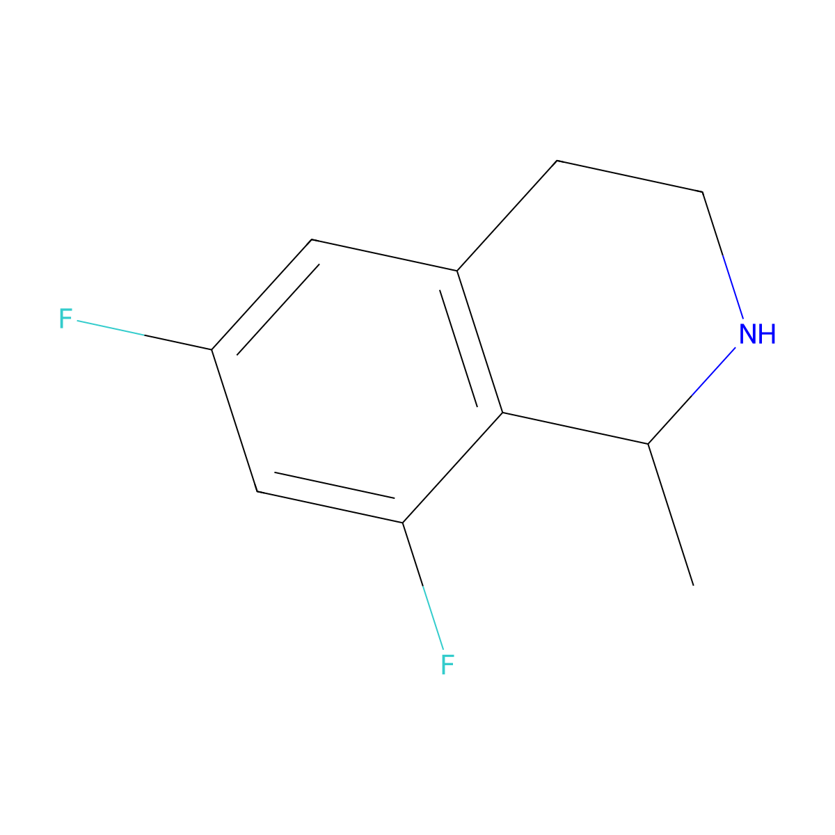 6,8-Difluoro-1-methyl-1,2,3,4-tetrahydroisoquinoline molecular structure, CAS 1339017-44-5