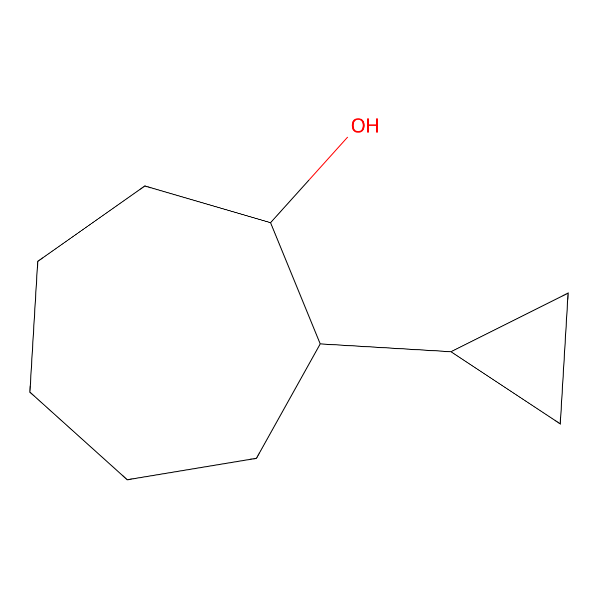 2-Cyclopropylcycloheptan-1-ol molecular structure, CAS 1339018-60-8