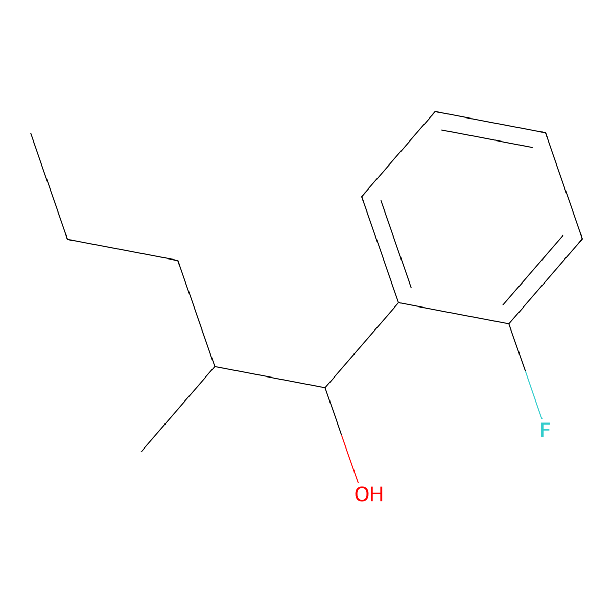 2-Fluoro-alpha-(1-methylbutyl)benZenemethanol molecular structure, CAS 1339018-67-5