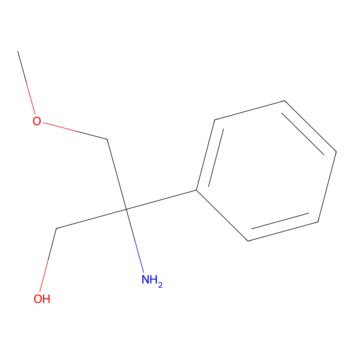 2-Amino-3-methoxy-2-phenylpropan-1-ol molecular structure, CAS 1339019-88-3