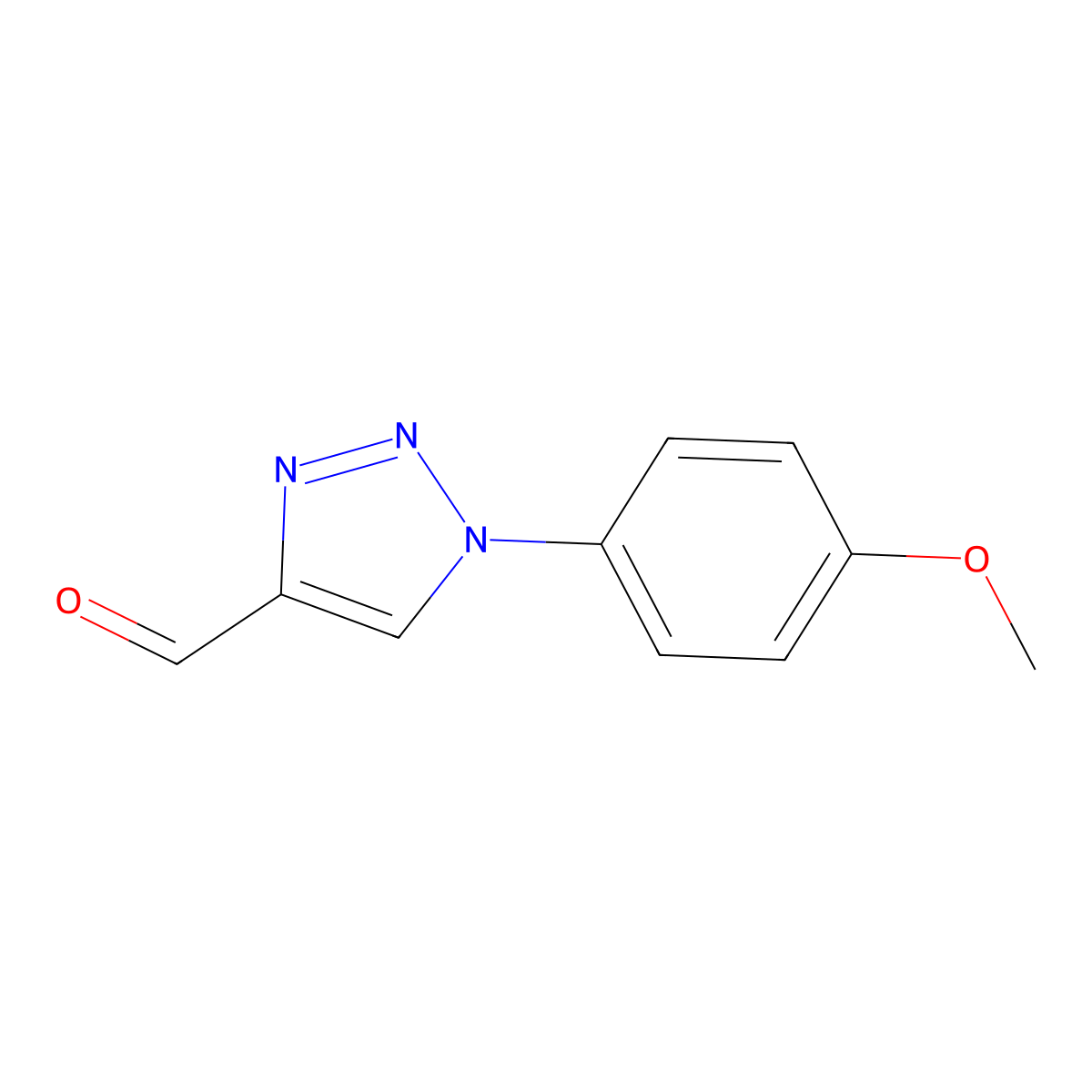 1-(4-methoxyphenyl)-1H-1,2,3-triazole-4-carbaldehyde molecular structure, CAS 133902-64-4