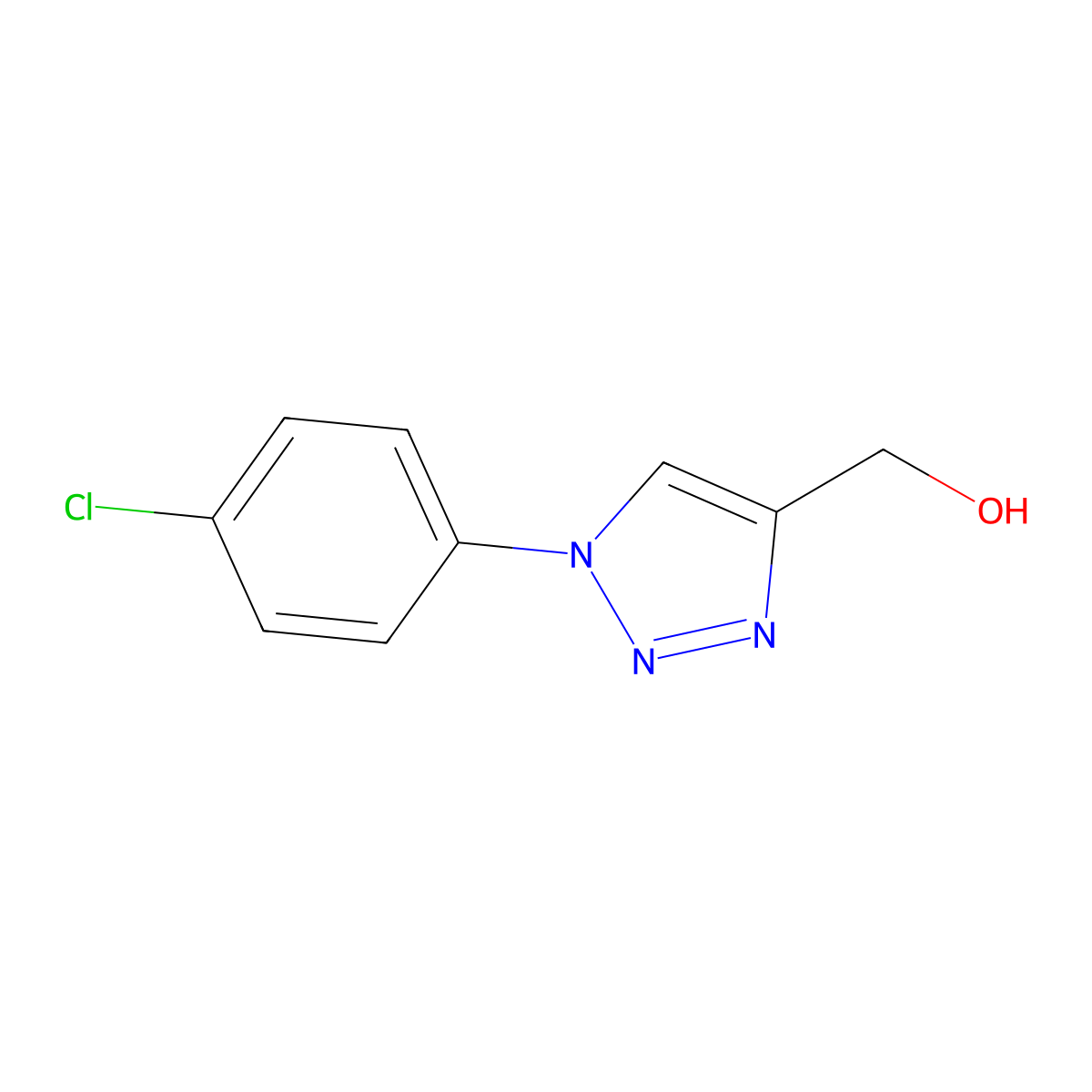 [1-(4-chlorophenyl)-1H-1,2,3-triazol-4-yl]methanol molecular structure, CAS 133902-66-6
