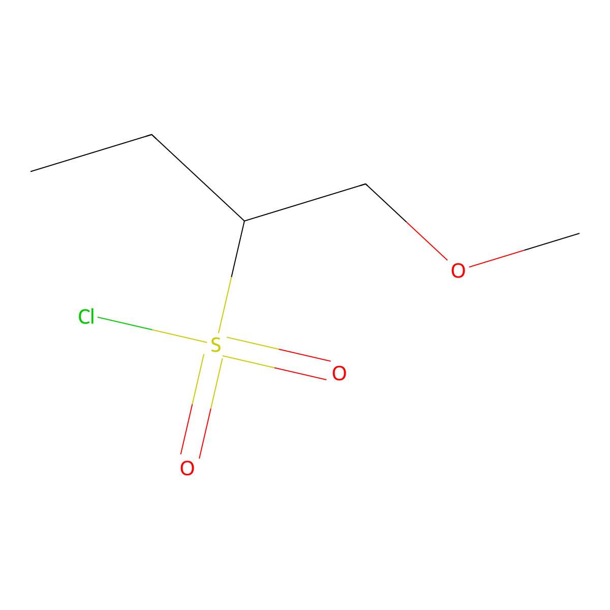 1-Methoxybutane-2-sulfonyl chloride molecular structure, CAS 1339022-44-4