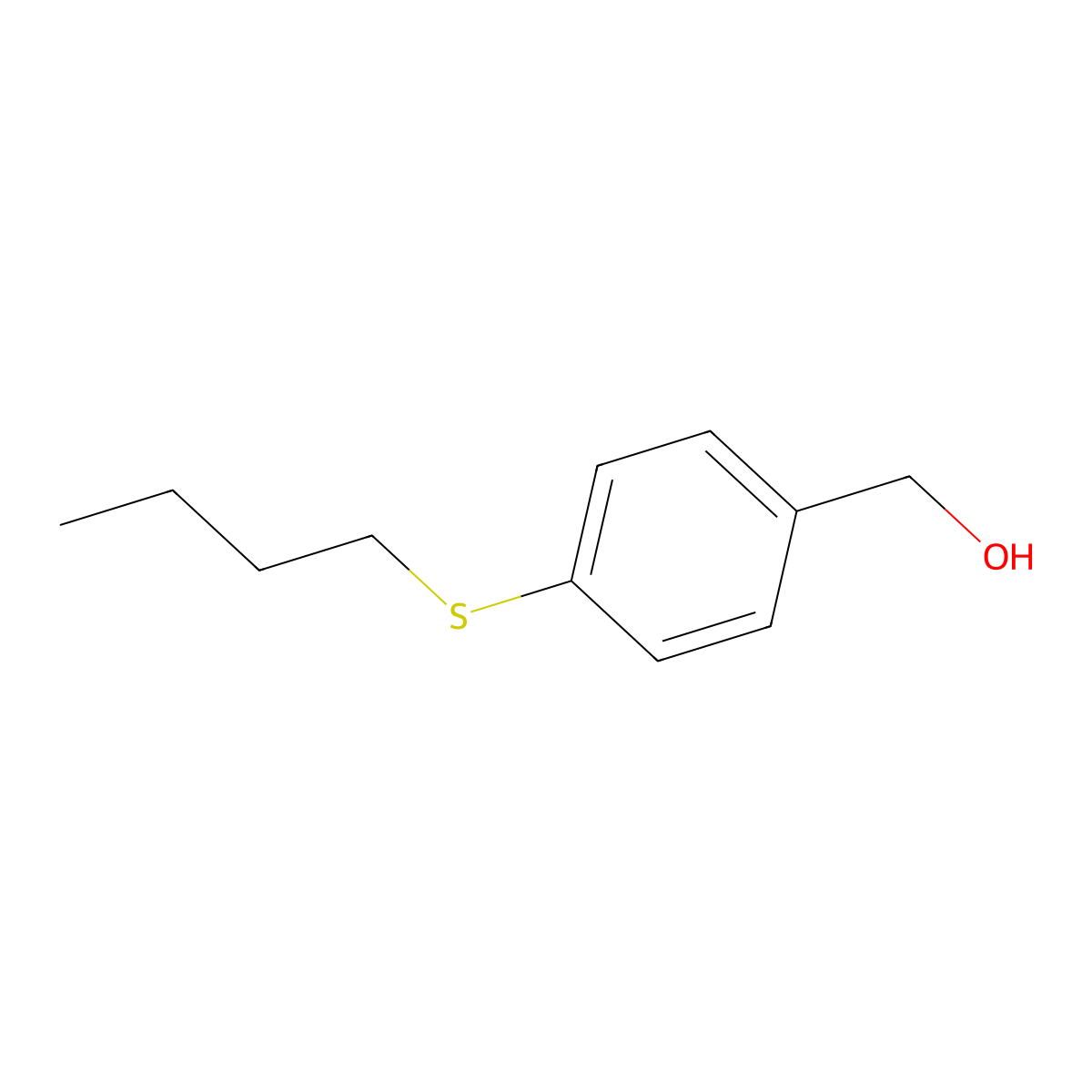 4-n-Butylthiobenzyl alcohol molecular structure, CAS 1339022-69-3
