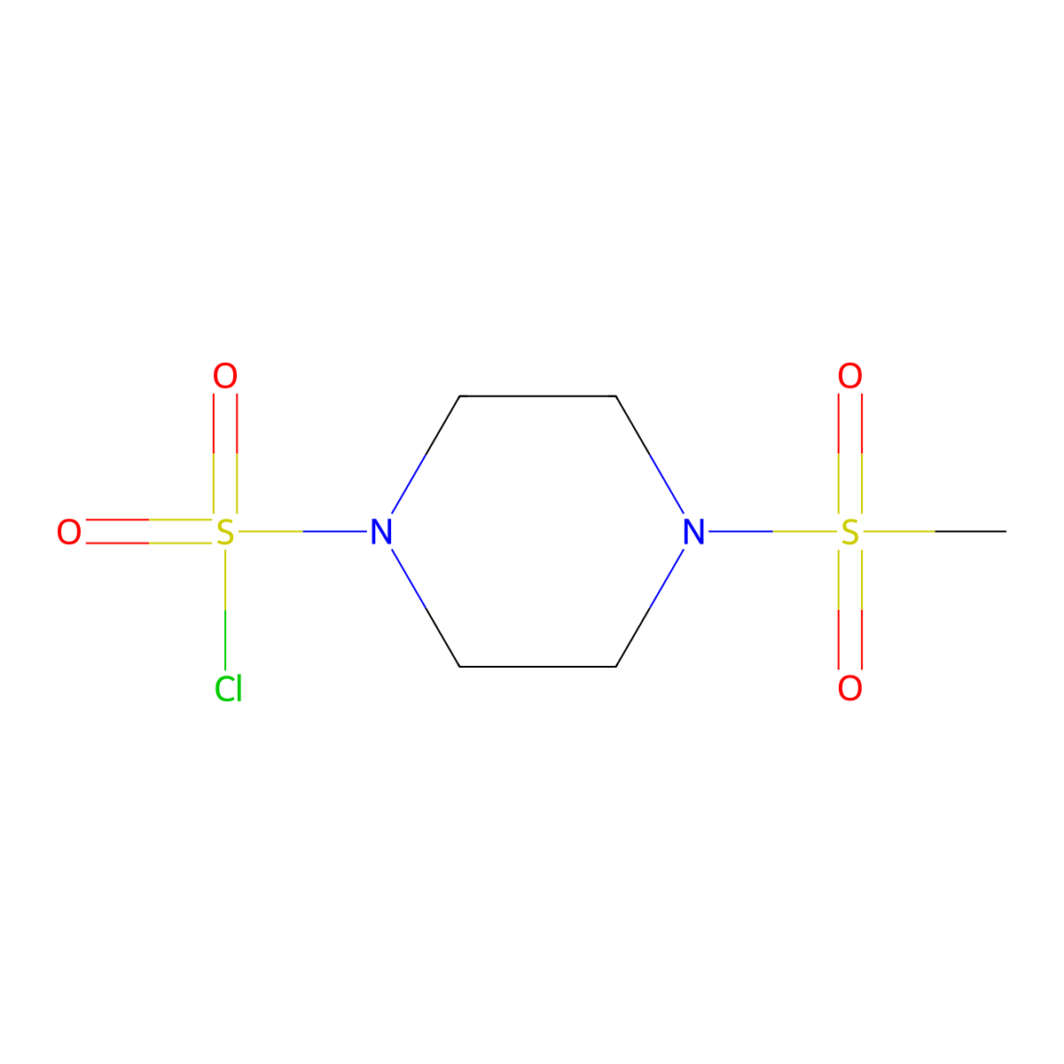 4-Methanesulfonylpiperazine-1-sulfonyl chloride molecular structure, CAS 1339024-98-4