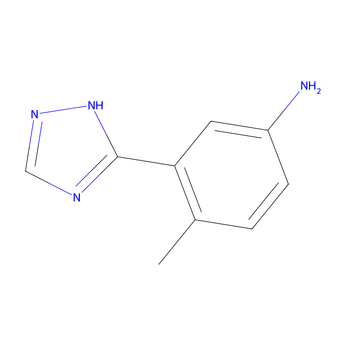 4-Methyl-3-(1H-1,2,4-triazol-3-YL)aniline molecular structure, CAS 1339025-71-6