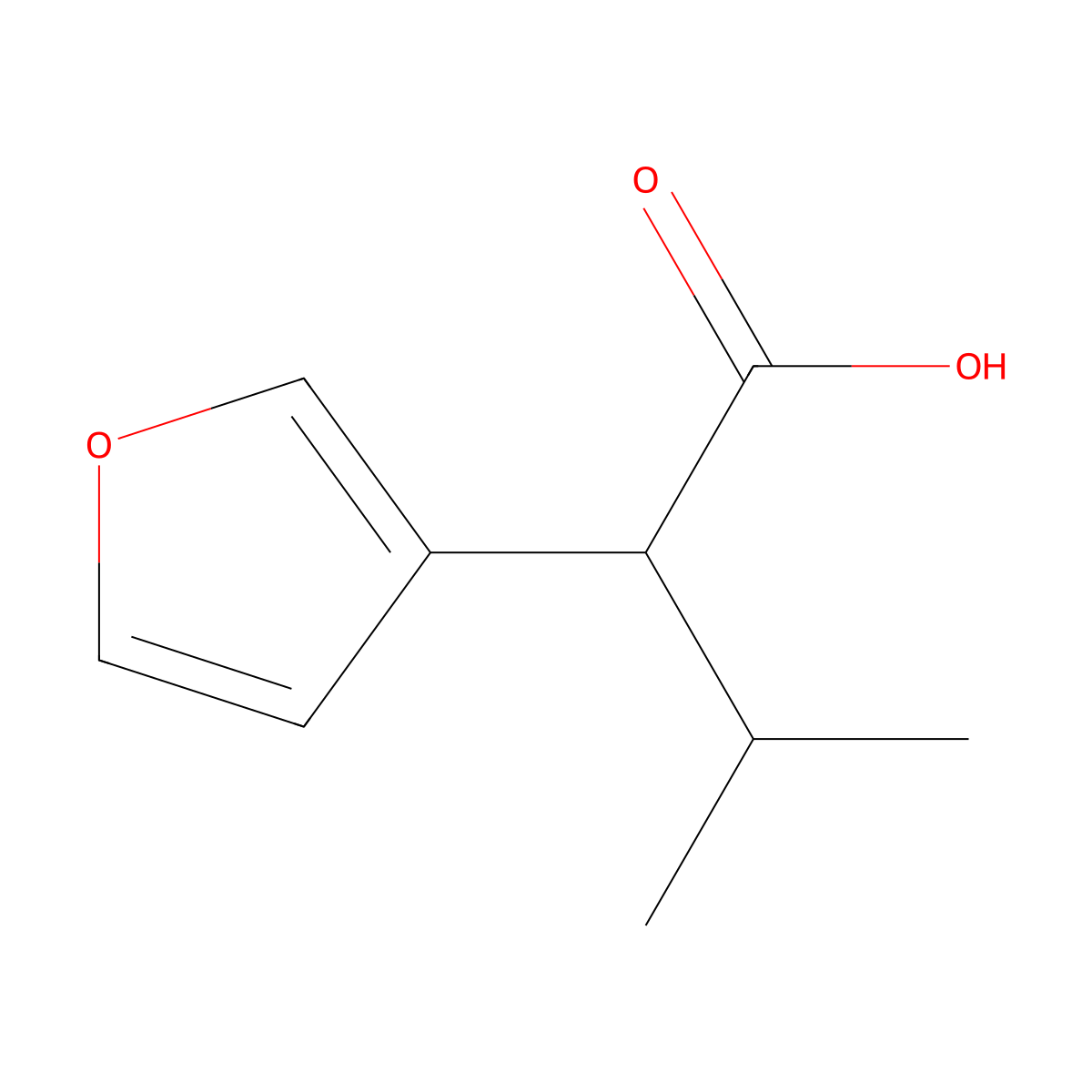 2-(Furan-3-yl)-3-methylbutanoic acid molecular structure, CAS 1339026-85-5