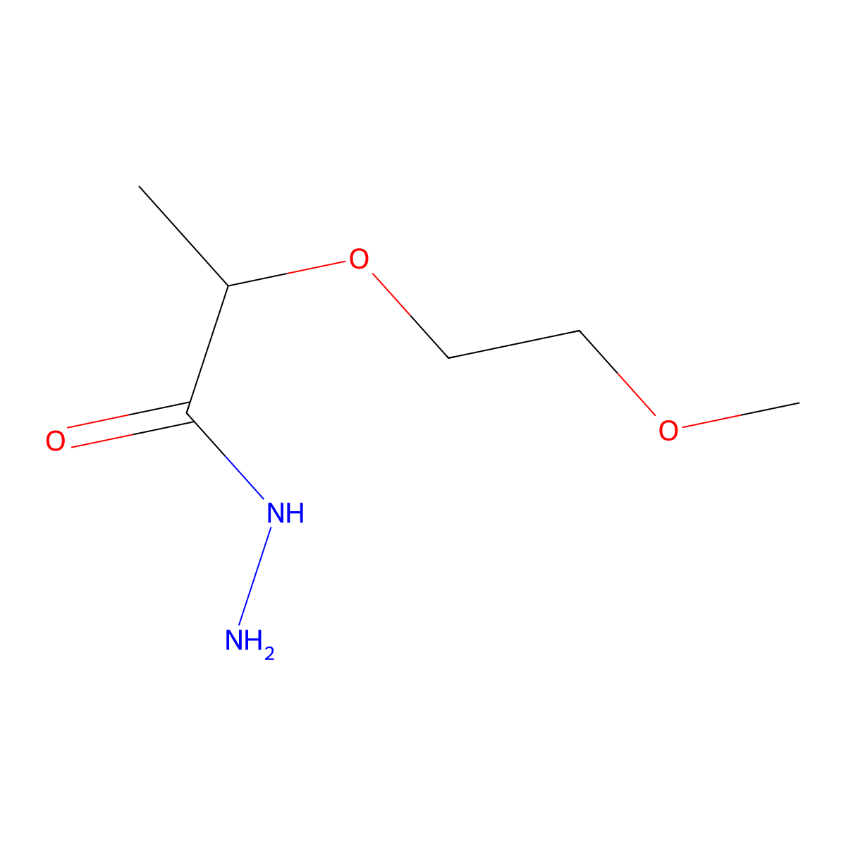2-(2-Methoxyethoxy)propanehydrazide molecular structure, CAS 1339027-06-3