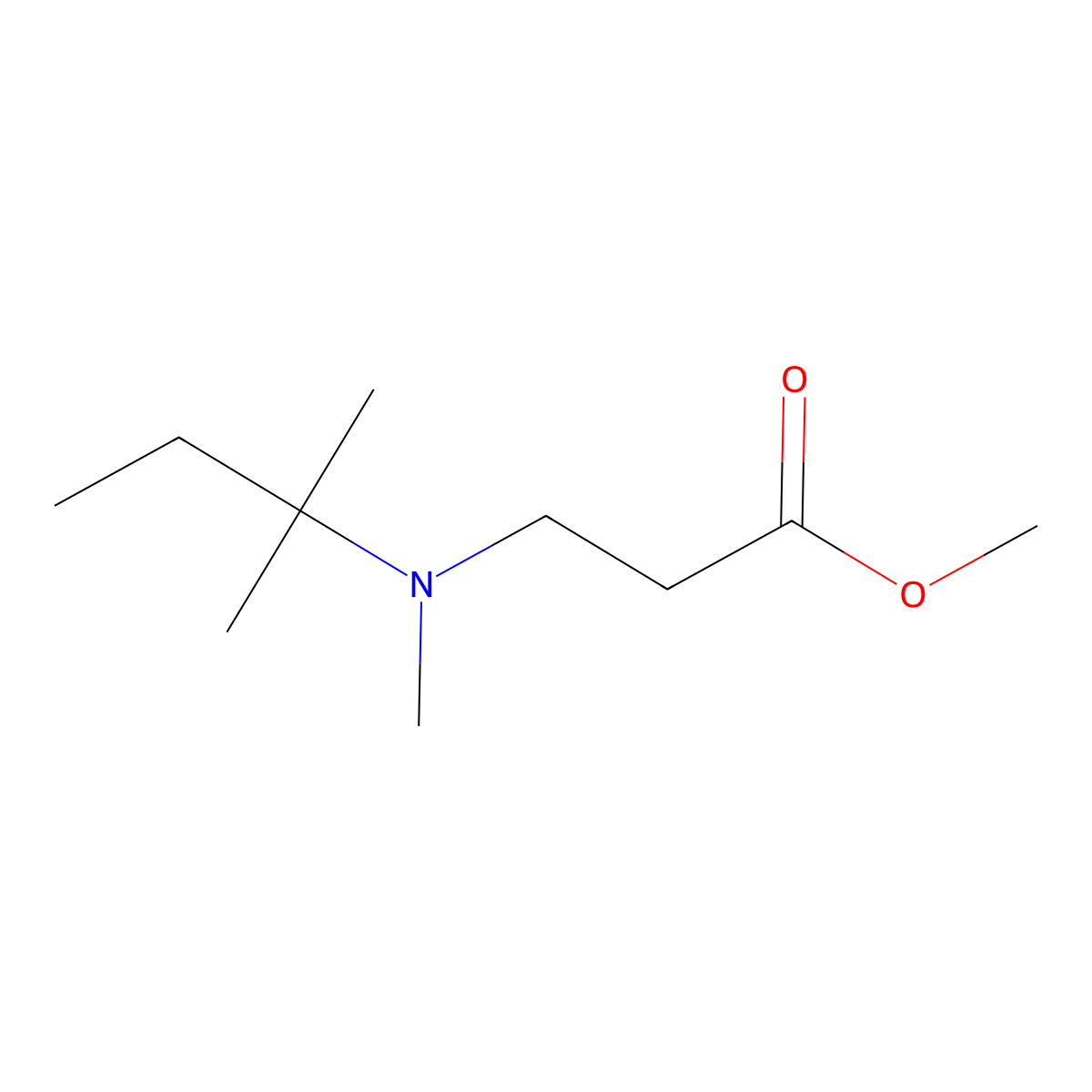 Methyl 3-(methyl(tert-pentyl)amino)propanoate molecular structure, CAS 1339027-96-1