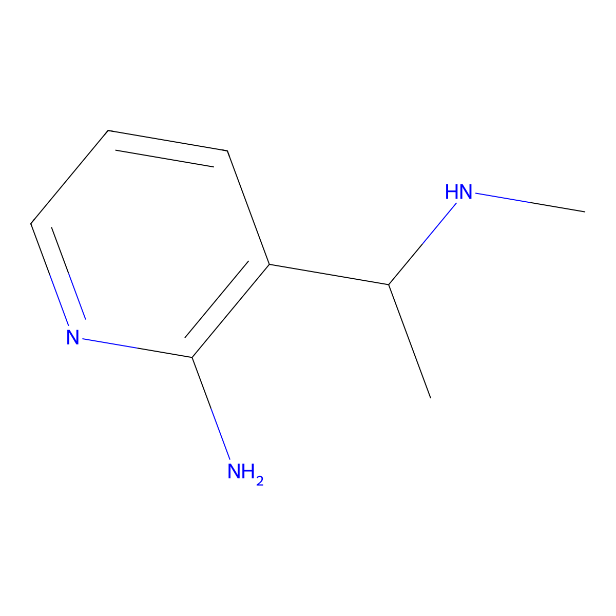 3-[1-(Methylamino)ethyl]pyridin-2-amine molecular structure, CAS 1339029-07-0