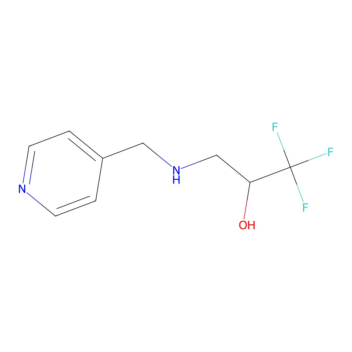 1,1,1-Trifluoro-3-((pyridin-4-ylmethyl)amino)propan-2-ol molecular structure, CAS 1339029-77-4