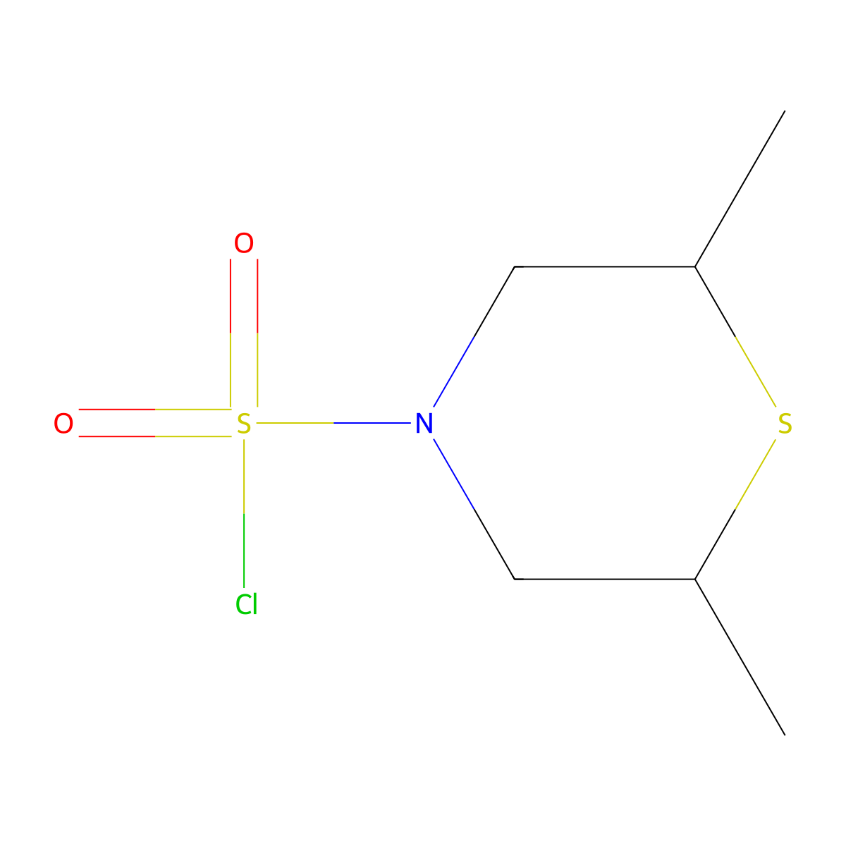 2,6-Dimethylthiomorpholine-4-sulfonyl chloride molecular structure, CAS 1339032-26-6