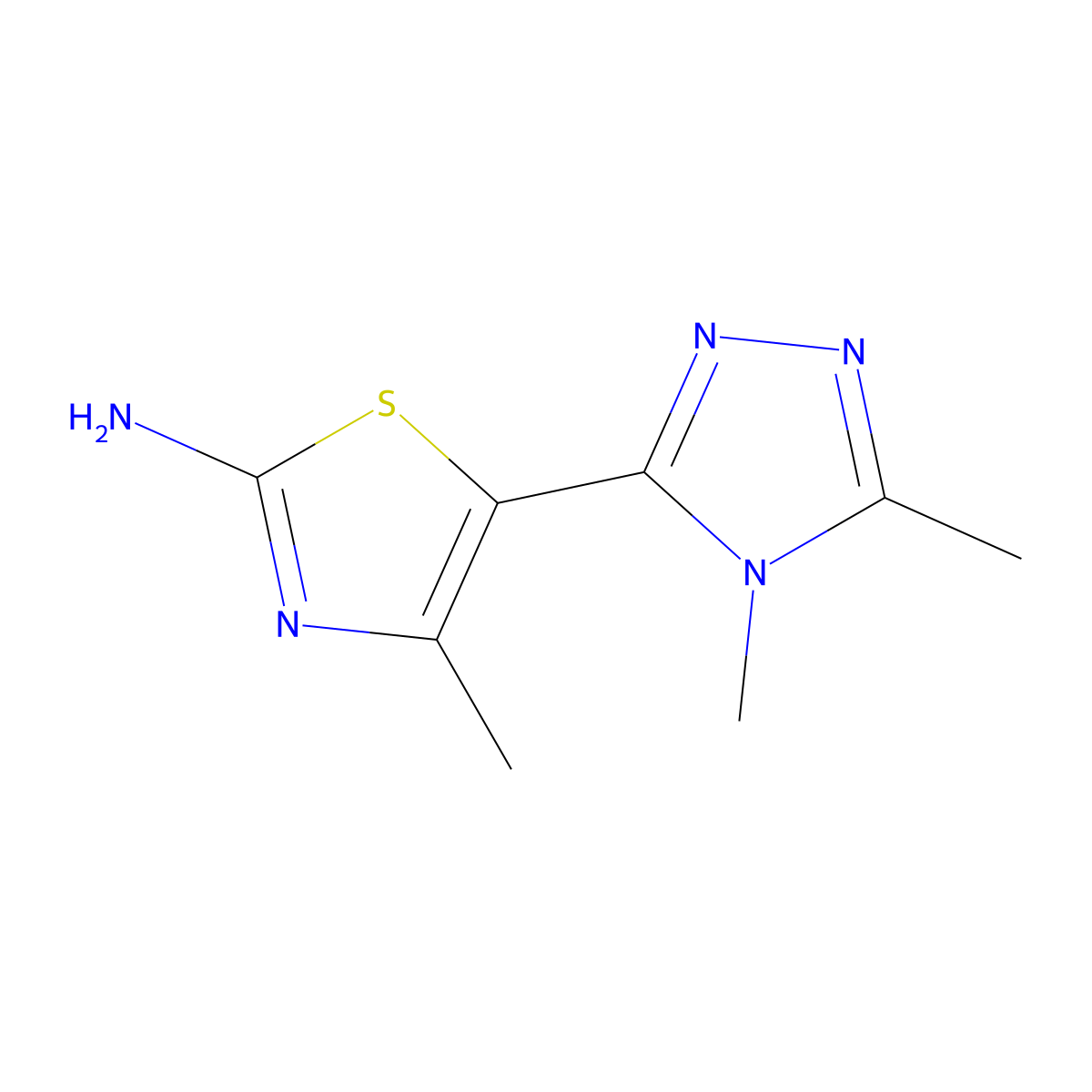 5-(4,5-Dimethyl-4h-1,2,4-triazol-3-yl)-4-methylthiazol-2-amine molecular structure, CAS 1339037-73-8