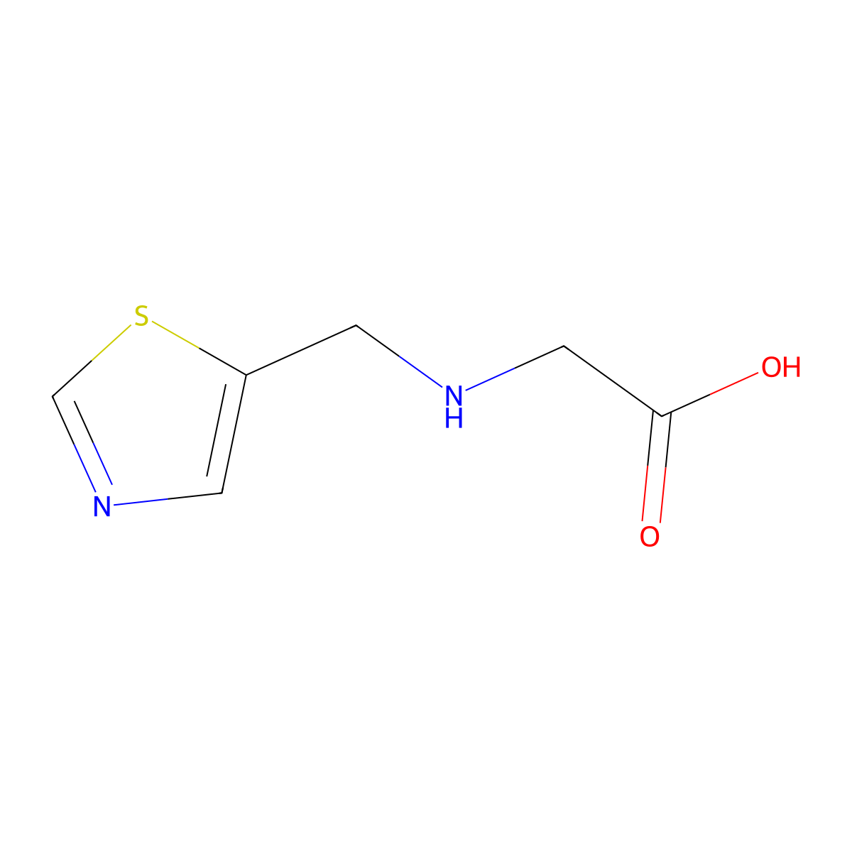 [(Thiazol-5-ylmethyl)-amino]-acetic acid molecular structure, CAS 1339037-95-4
